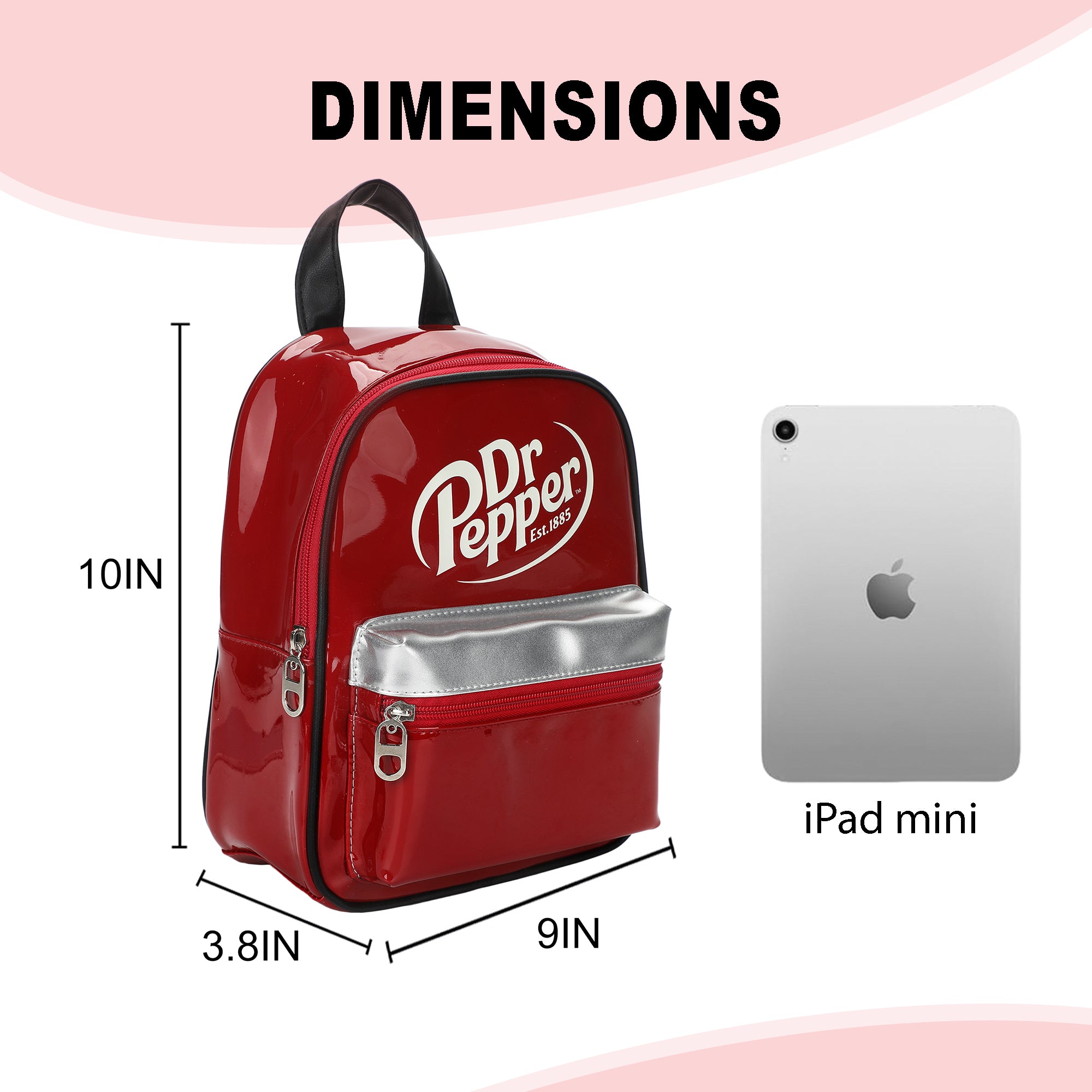 Dr Pepper Logo Adult 11" Mini Backpack for Fans and Daily Carry