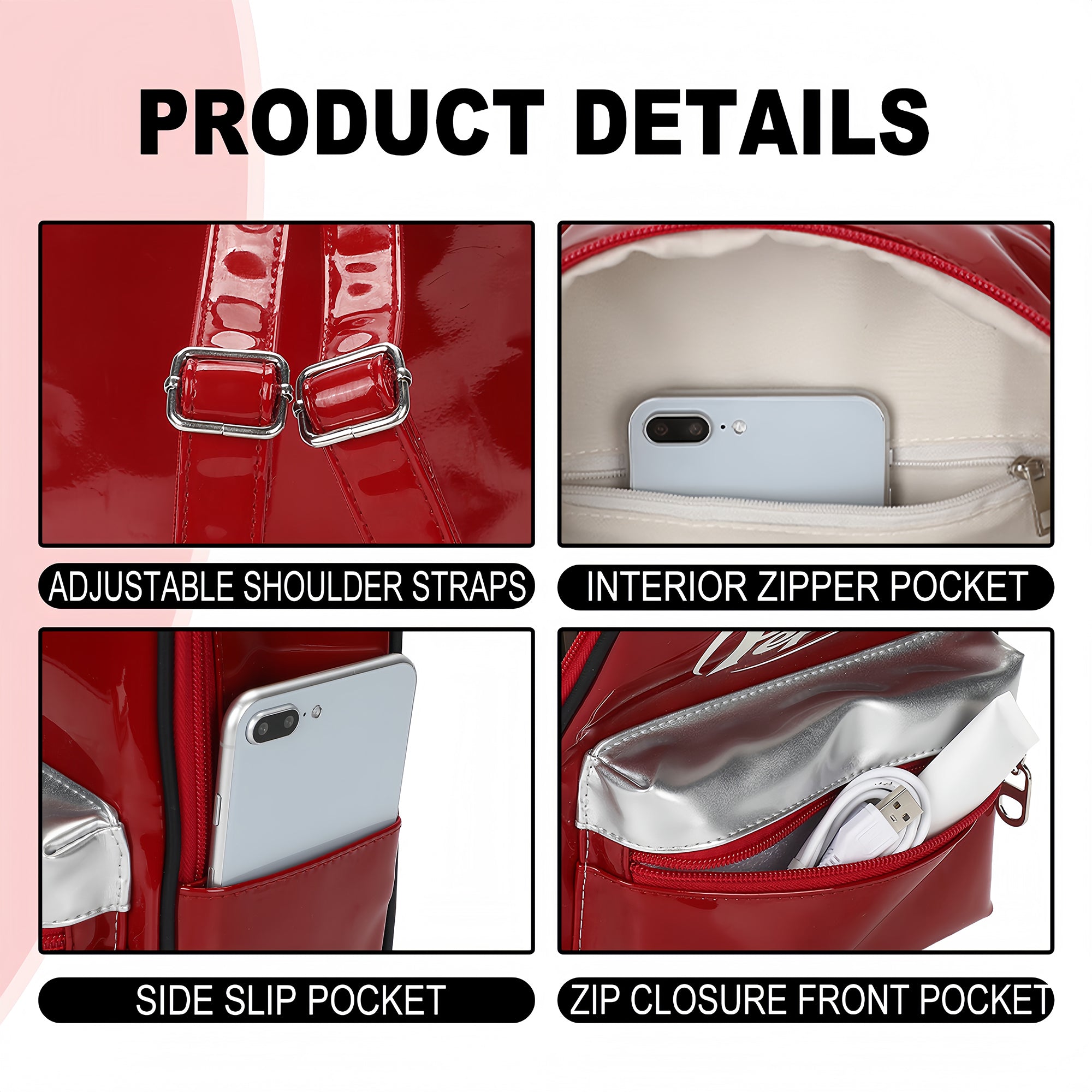 Dr Pepper Logo Adult 11" Mini Backpack for Fans and Daily Carry