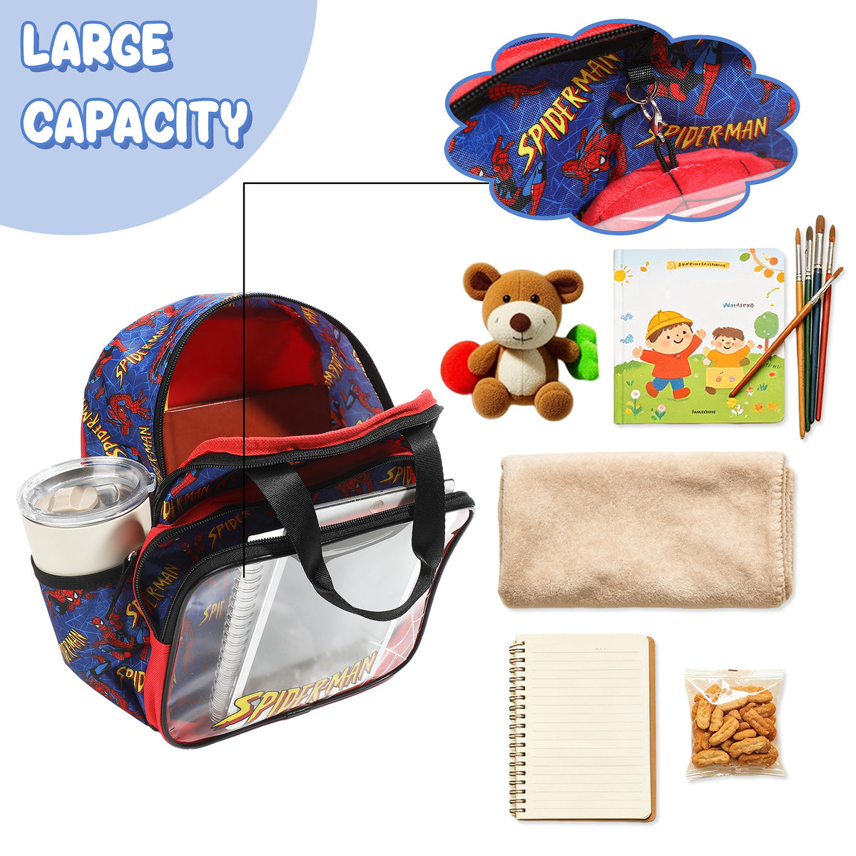 Spider-Man Classic Mini Backpack With Plush Dangle For Kids