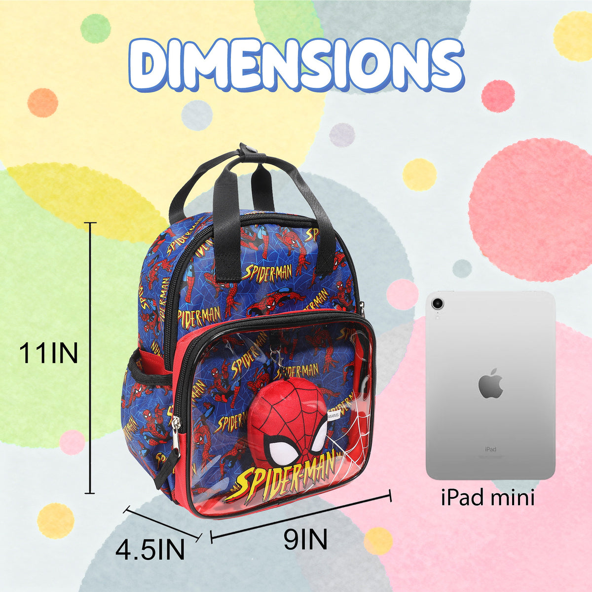 Spider-Man Classic Mini Backpack With Plush Dangle For Kids