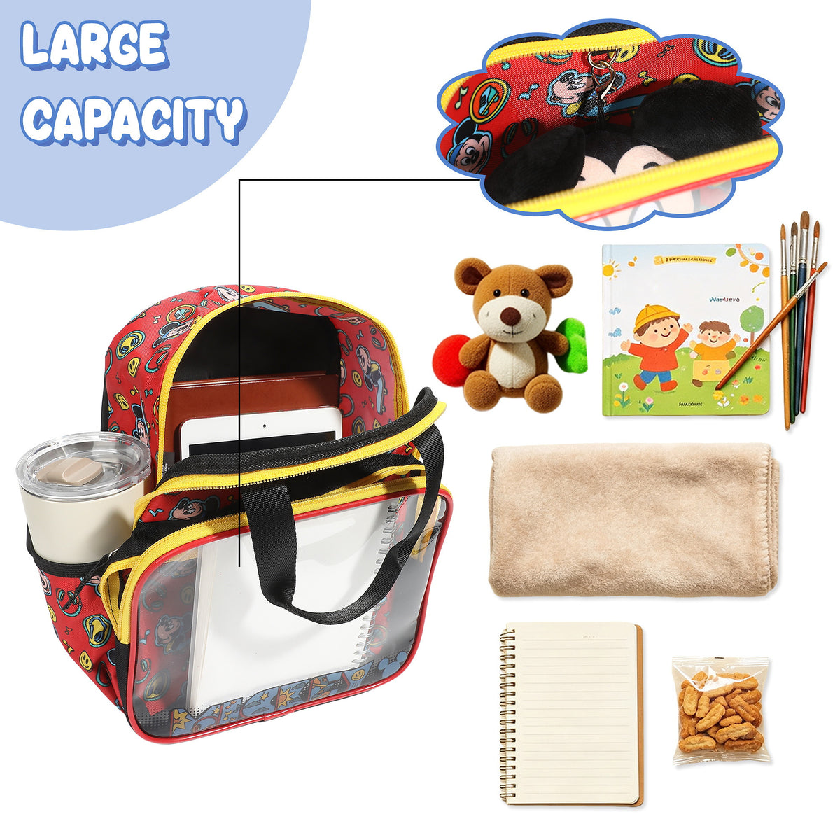 Mickey Mouse Classic Mini 11" Backpack for Kids Red/Black