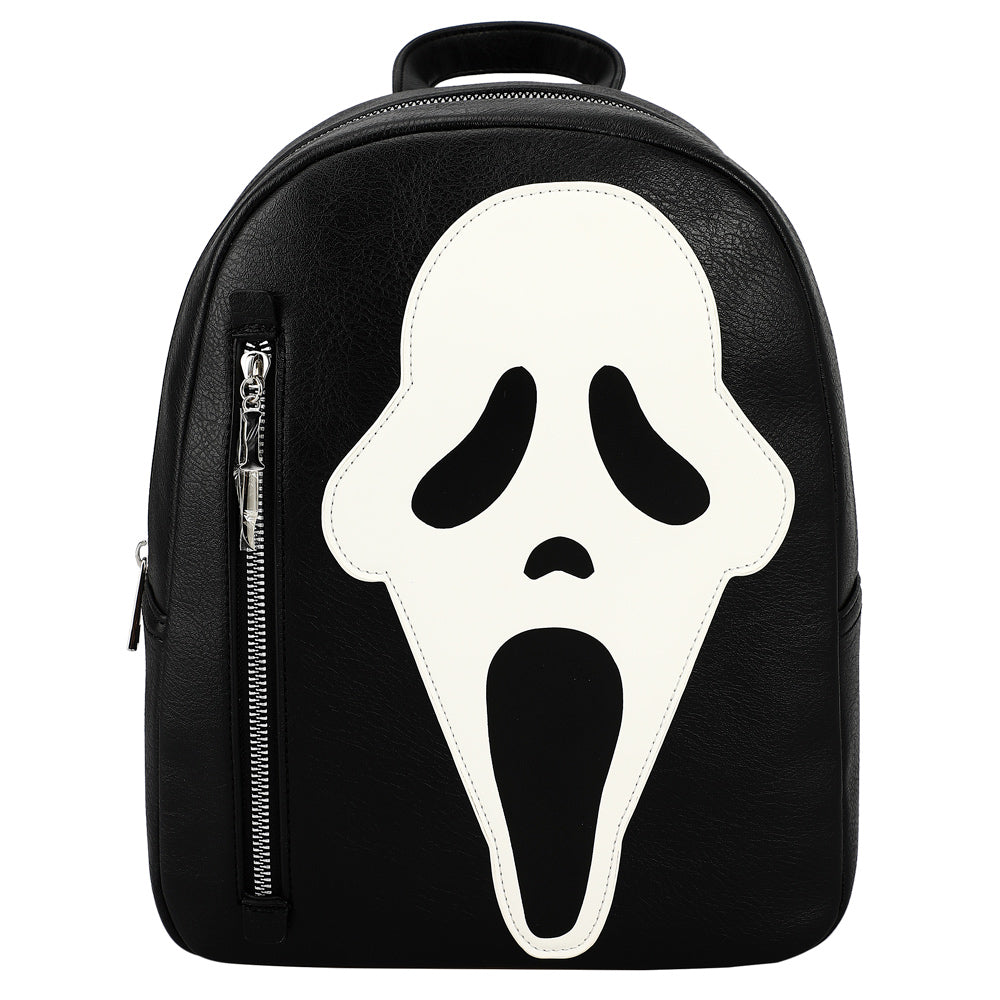 Ghostface Glow in the Dark Horror Movie Character 11-inch Black Mini Backpack