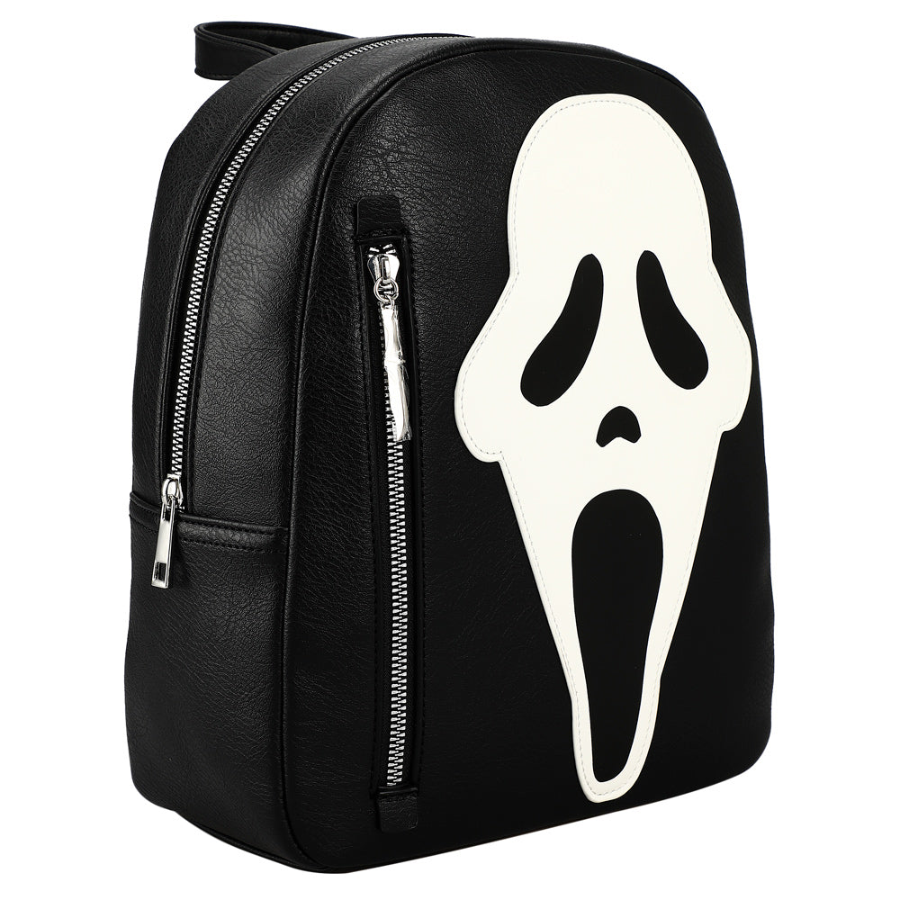 Ghostface Glow in the Dark Horror Movie Character 11-inch Black Mini Backpack