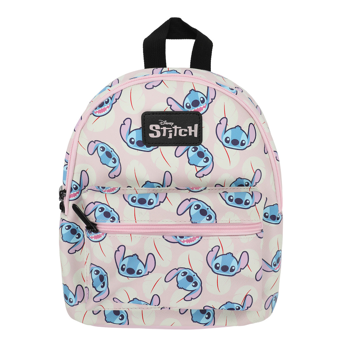 Stitch Character Heads Faux Leather 10.6" White Mini Backpack