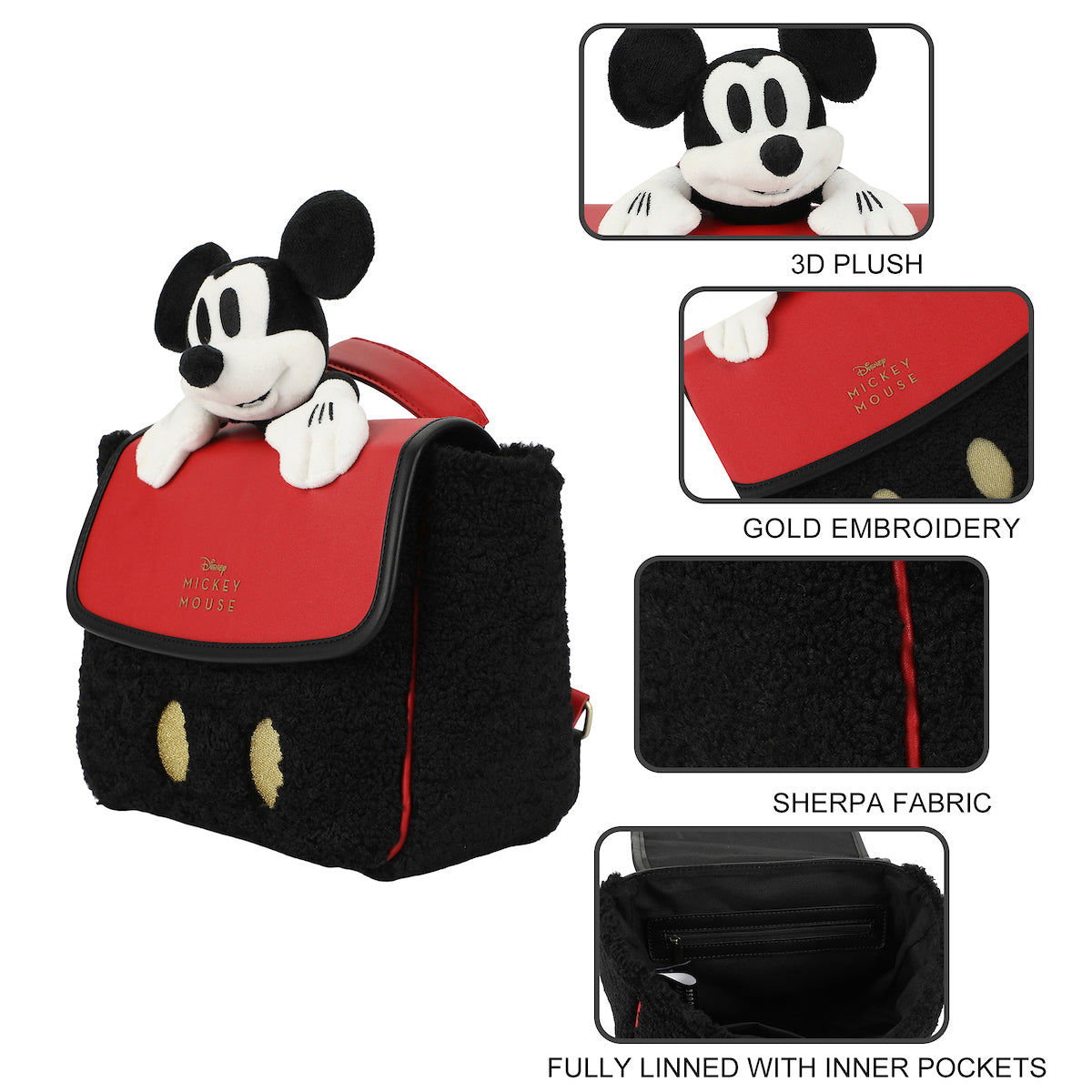 Disney Mickey Mouse Peek-A-Boo Convertible Mini Backpack