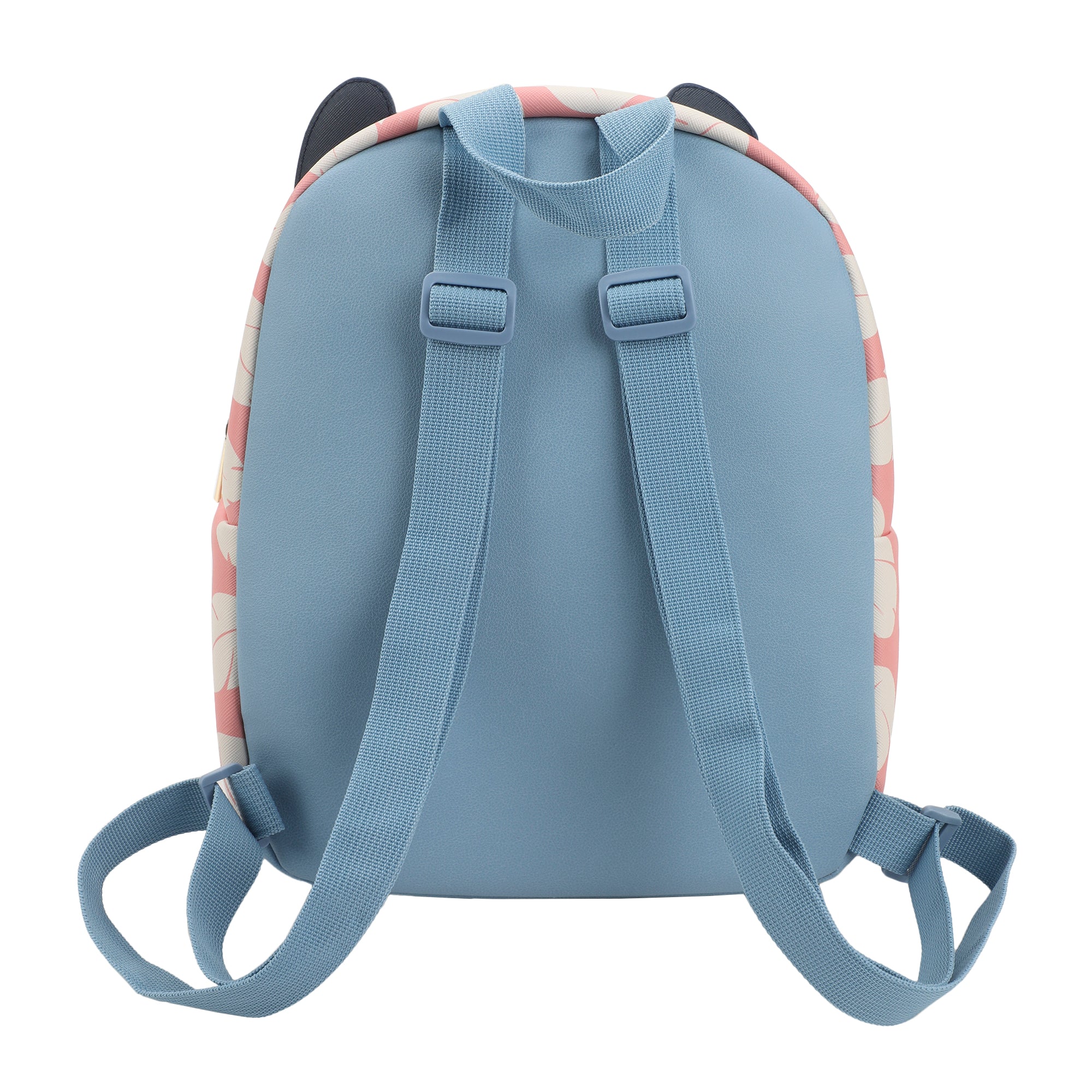 Disney Stitch Applique Character Head Pink Dress Pattern 10.6" Mini Backpack