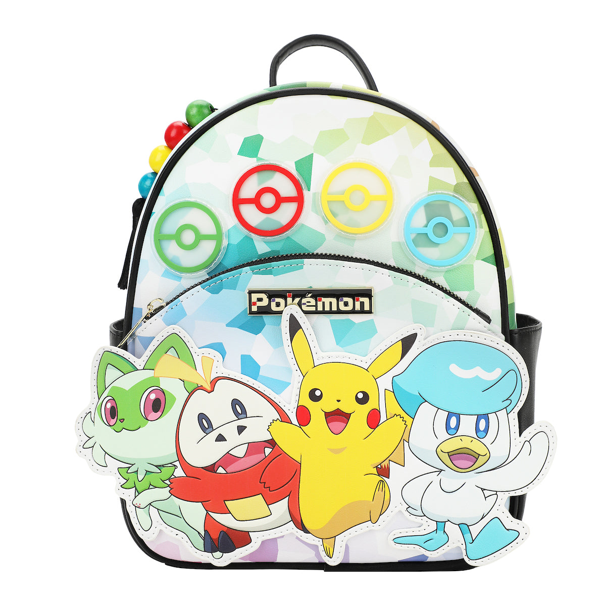 Pokemon Sprigatito Fuecoco Pikachu & Quaxly 11.5 Tie-Dye Mini Backpack
