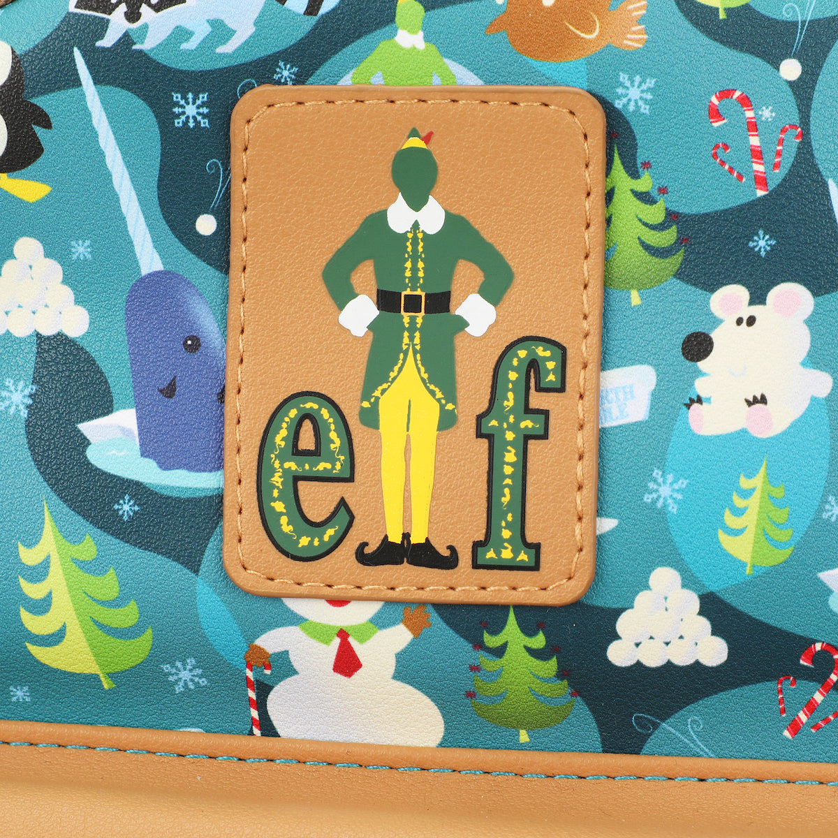 Elf Illustrated North Pole Pattern 11.5" Mini Backpack