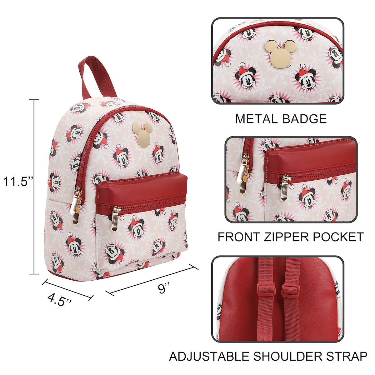 Disney's Stitch Big Face Ears 10" Adult Mini Backpack