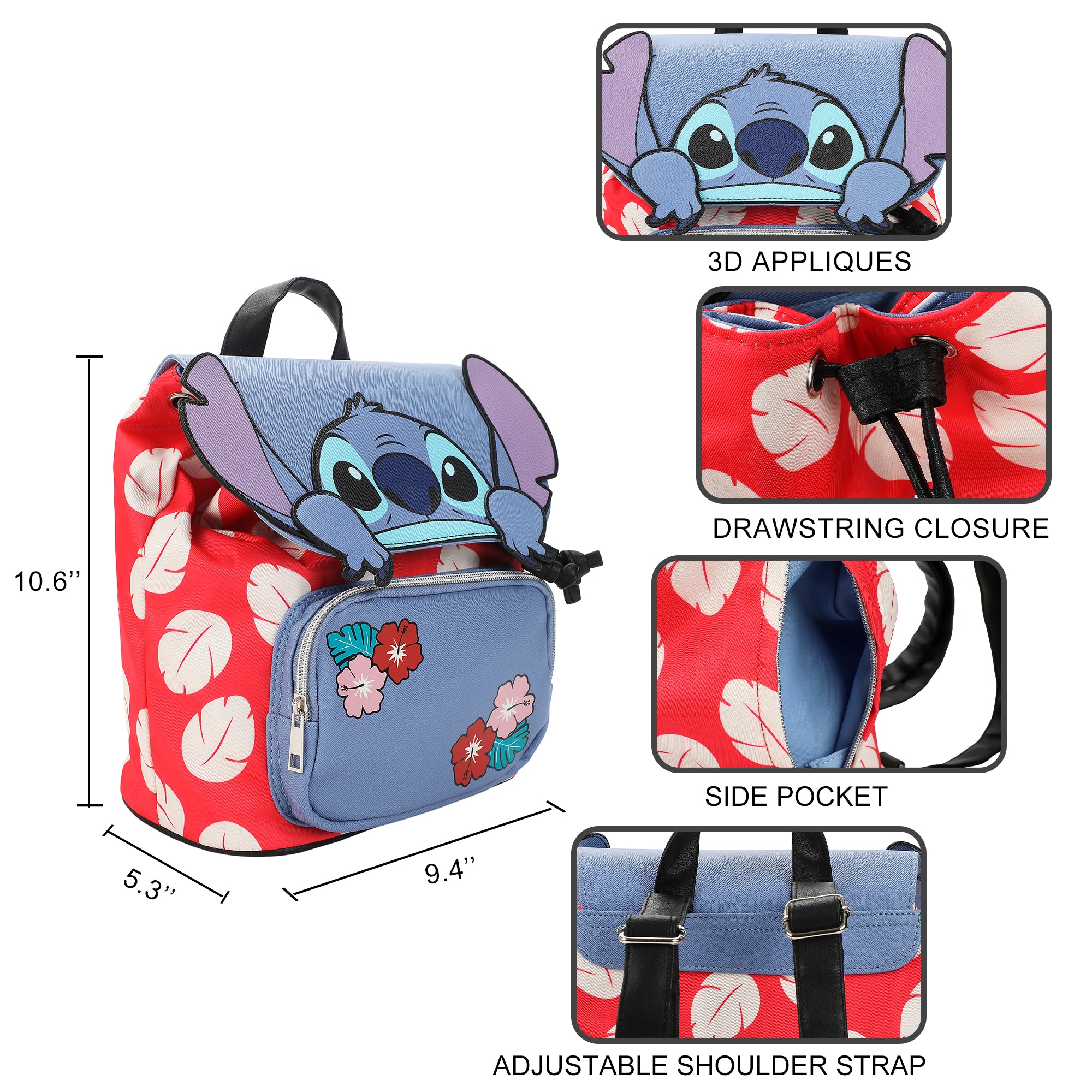 Disney Stitch Lilo-Inspired 11.5" Women's Mini Rucksack