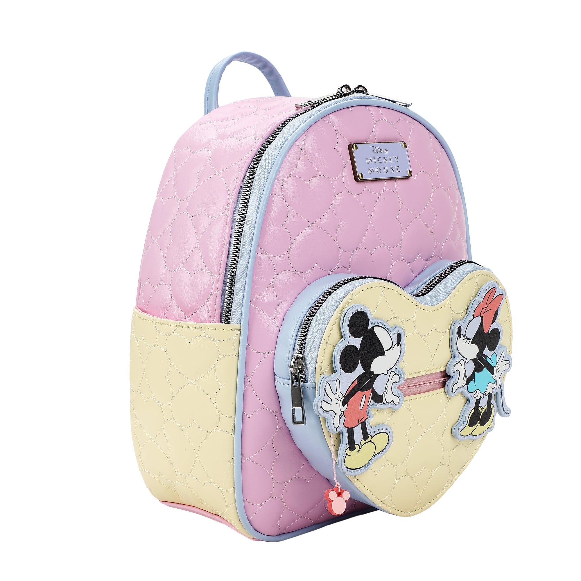 Disney Mickey Mouse and Minnie Mouse 10.5" Adult Mini Backpack With Movable Characters