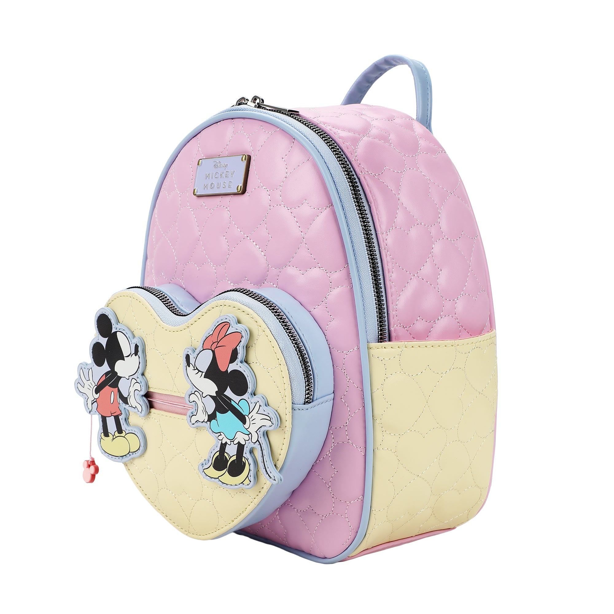 Disney Mickey Mouse and Minnie Mouse 10.5" Adult Mini Backpack With Movable Characters