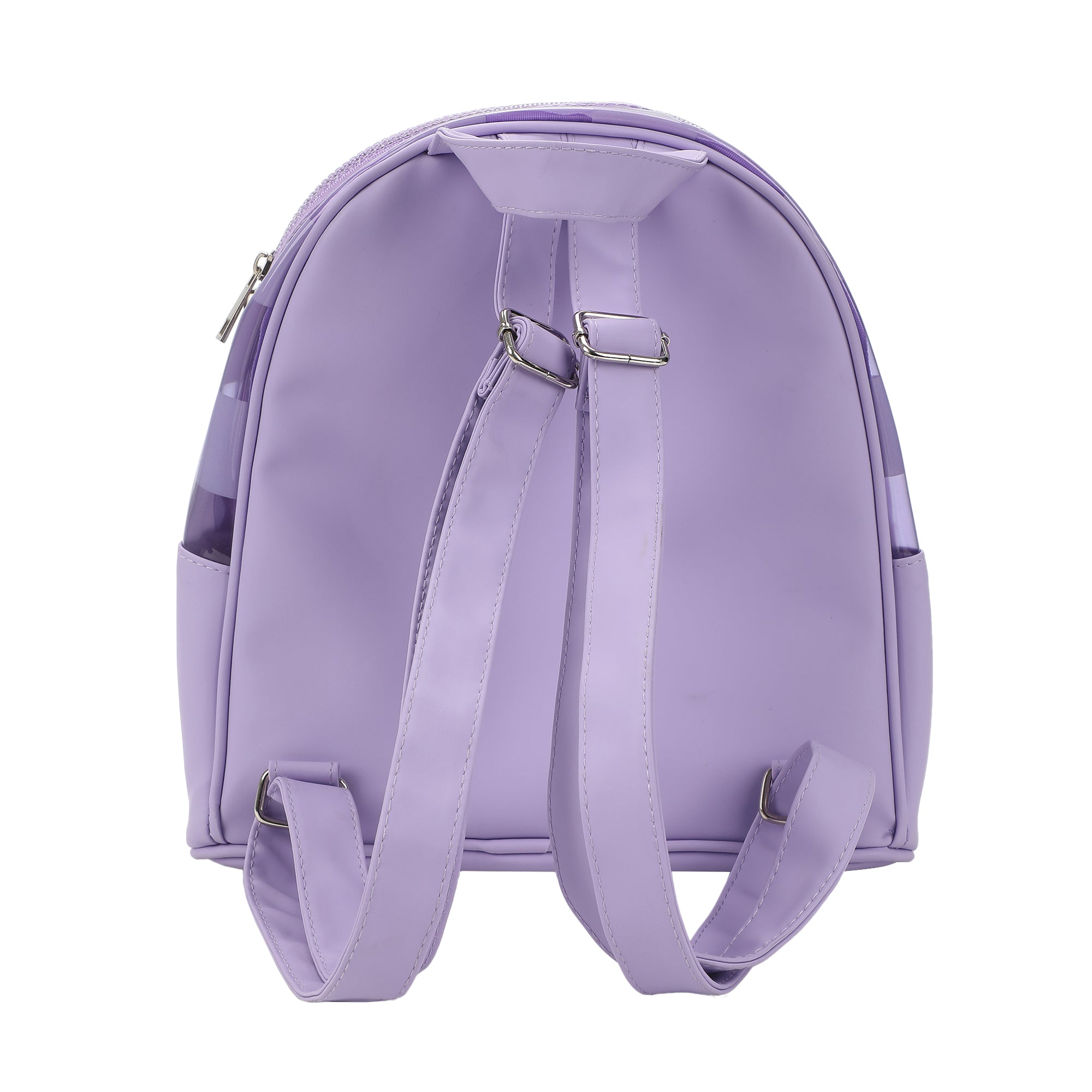 Kuromi & Baku Hearts 10" Purple Checkered Women's Mini Backpack