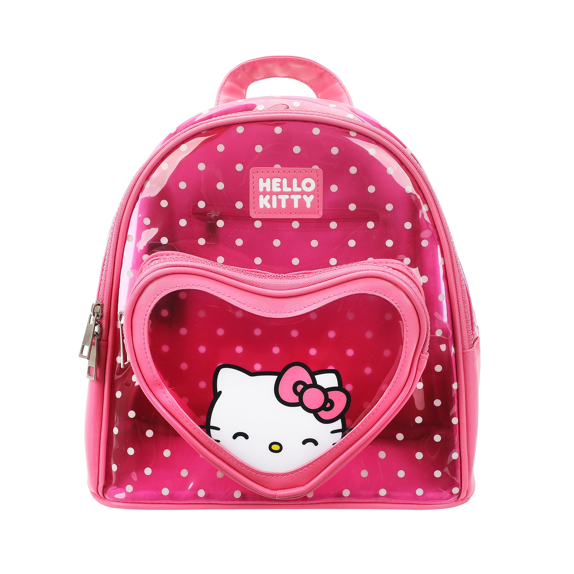 Hello Kitty Heart 10" Pink Polka Dot Women's Mini Backpack