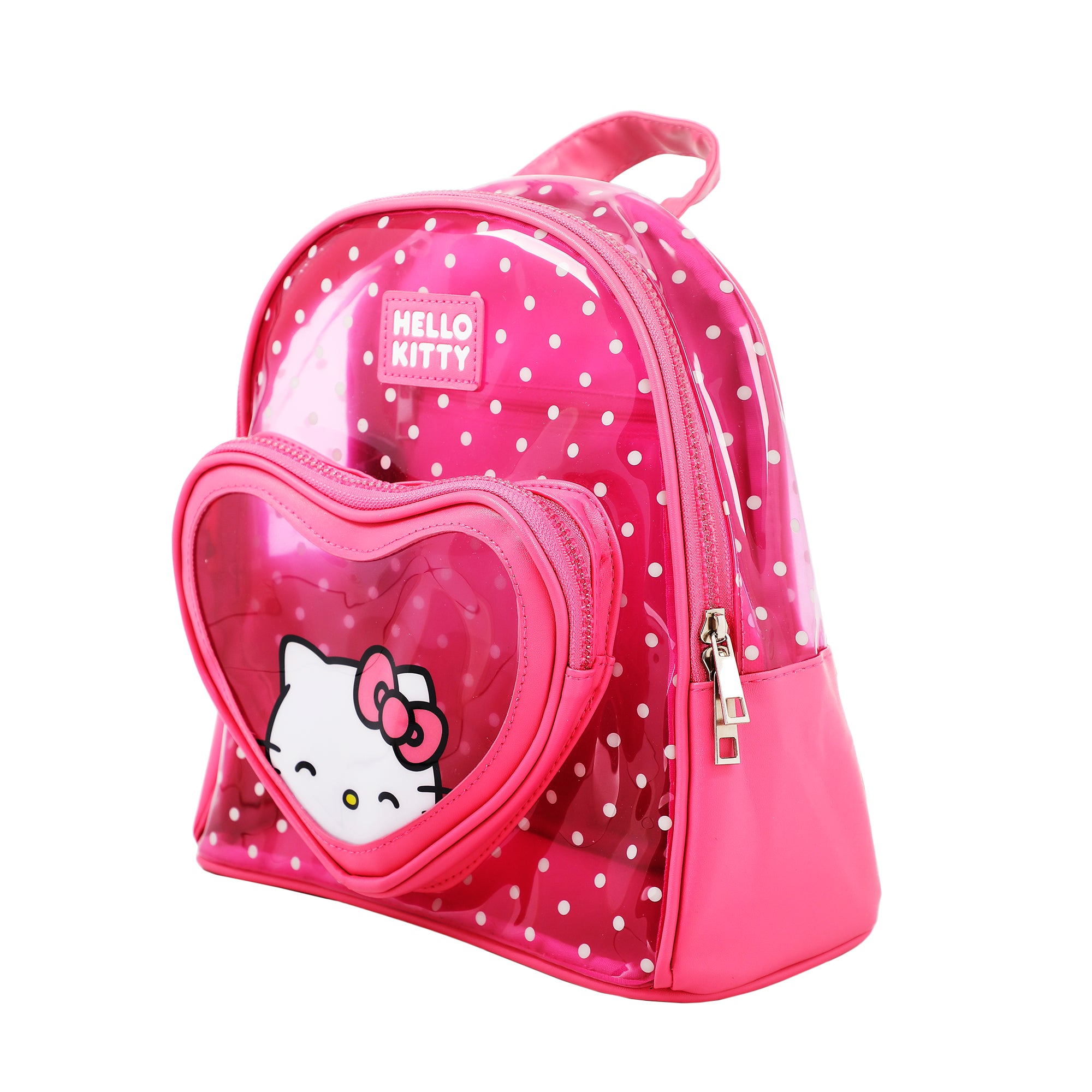 Hello Kitty Heart 10" Pink Polka Dot Women's Mini Backpack