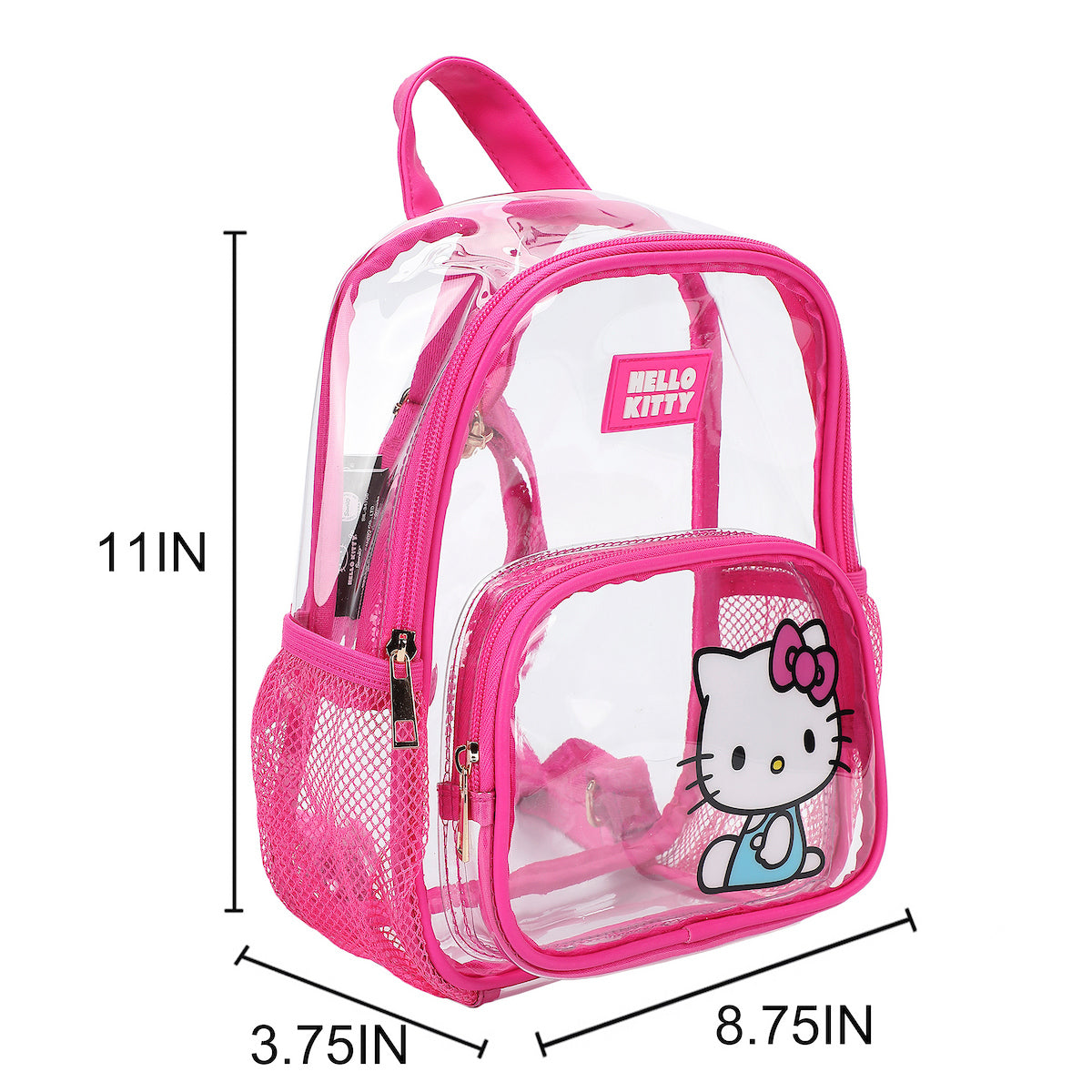 Hello Kitty Sitting Character Adult 11” Clear Mini Backpack