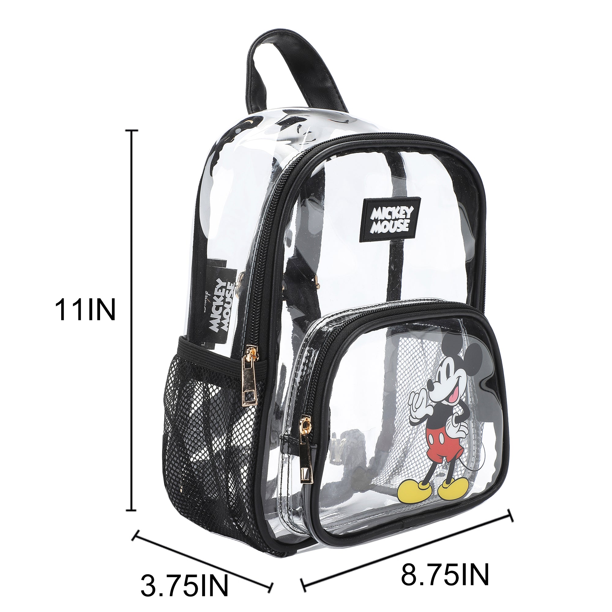 Disney Mickey Mouse Waving Adult 11" Clear Mini Backpack
