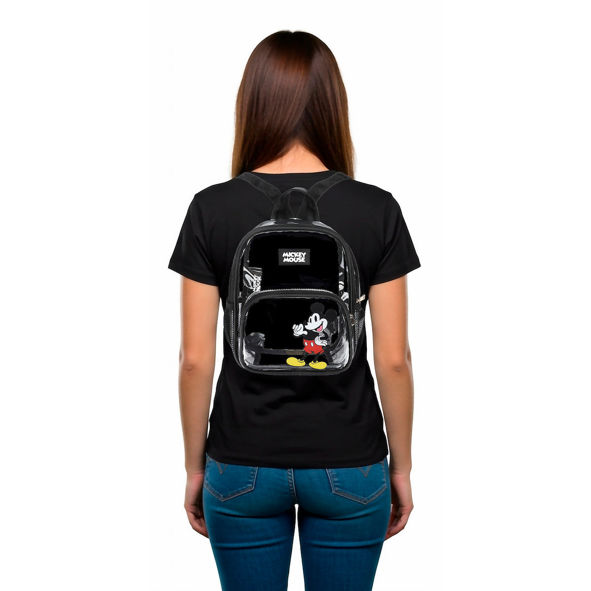 Disney Mickey Mouse Waving Adult 11” Clear Mini Backpack