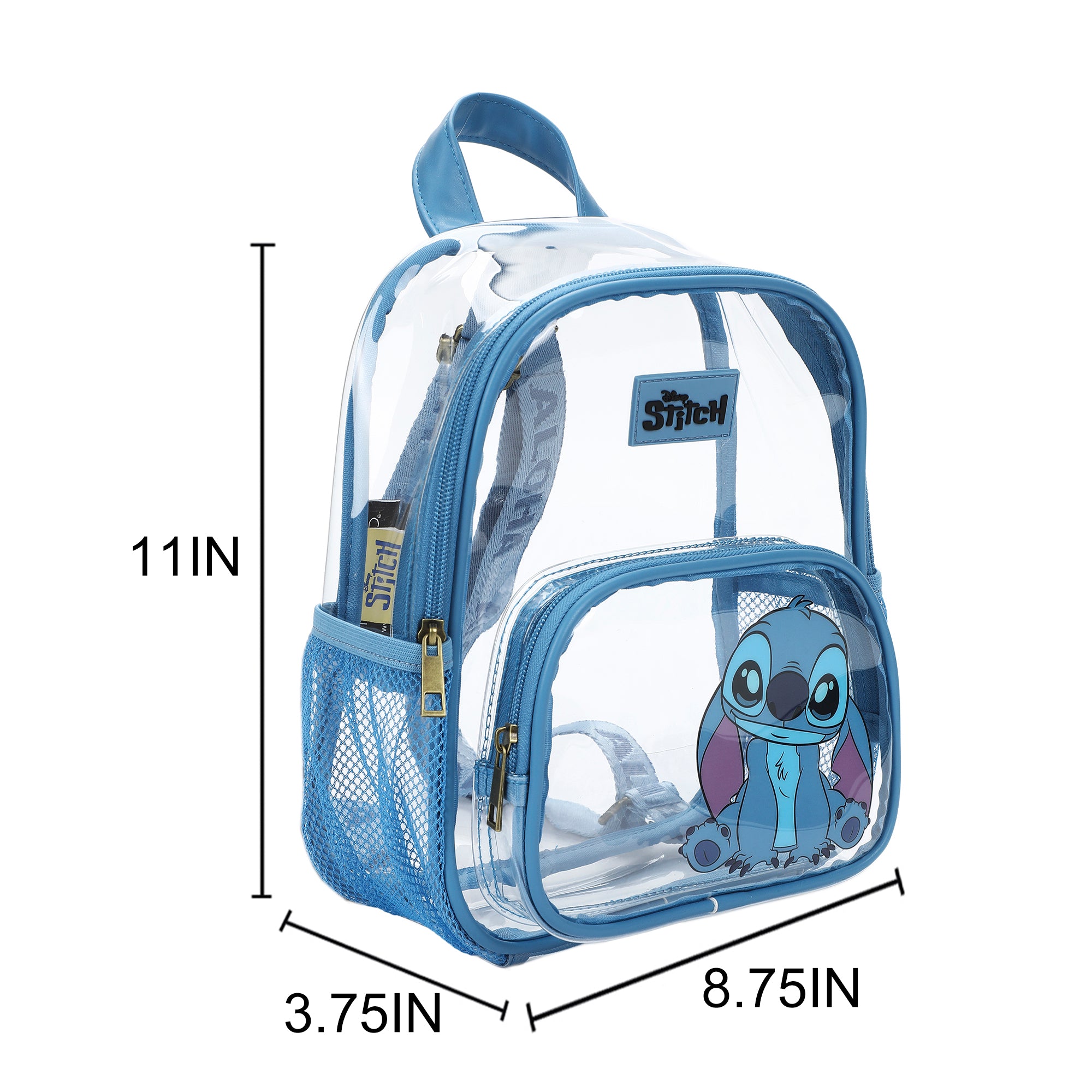 Lilo & Stitch Curious Pose 11" Adult Clear Mini Backpack