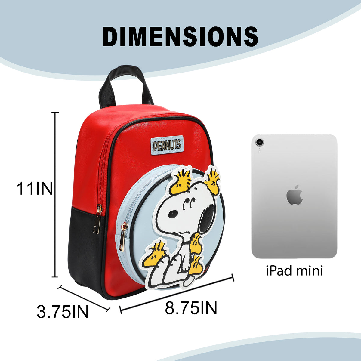 Classic Peanuts Snoopy Mini Backpack, 10.04-Inch for Adults