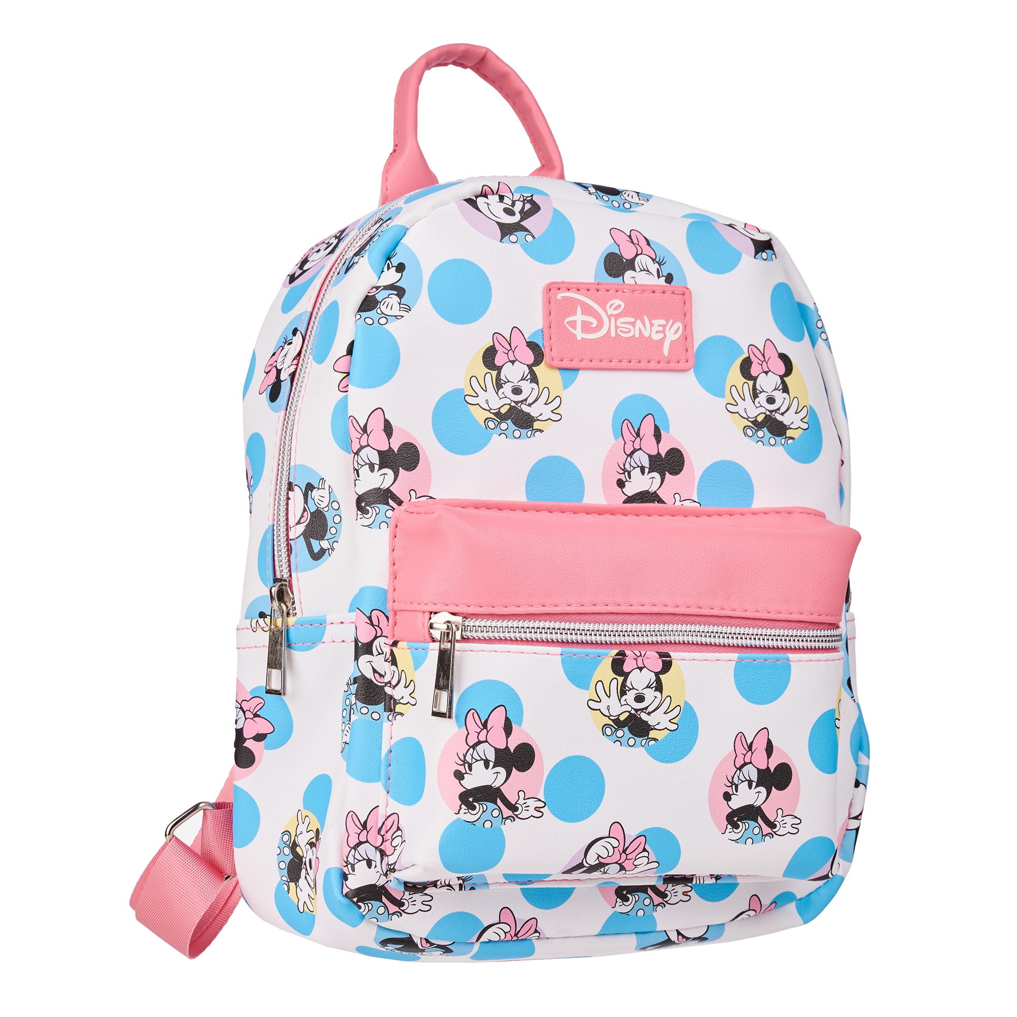 Disney's Minnie Mouse Pink and Blue Polka Dots 11.5" Mini Backpack