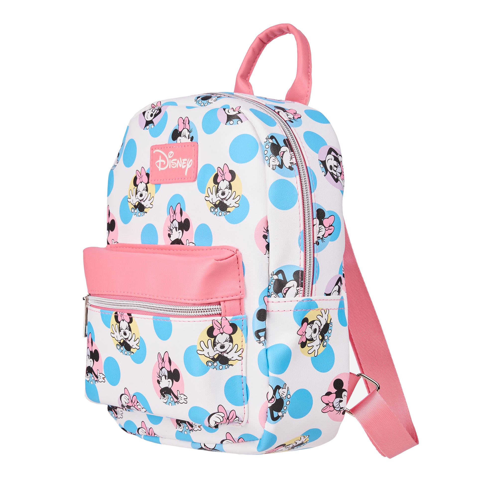 Disney's Minnie Mouse Pink and Blue Polka Dots 11.5" Mini Backpack