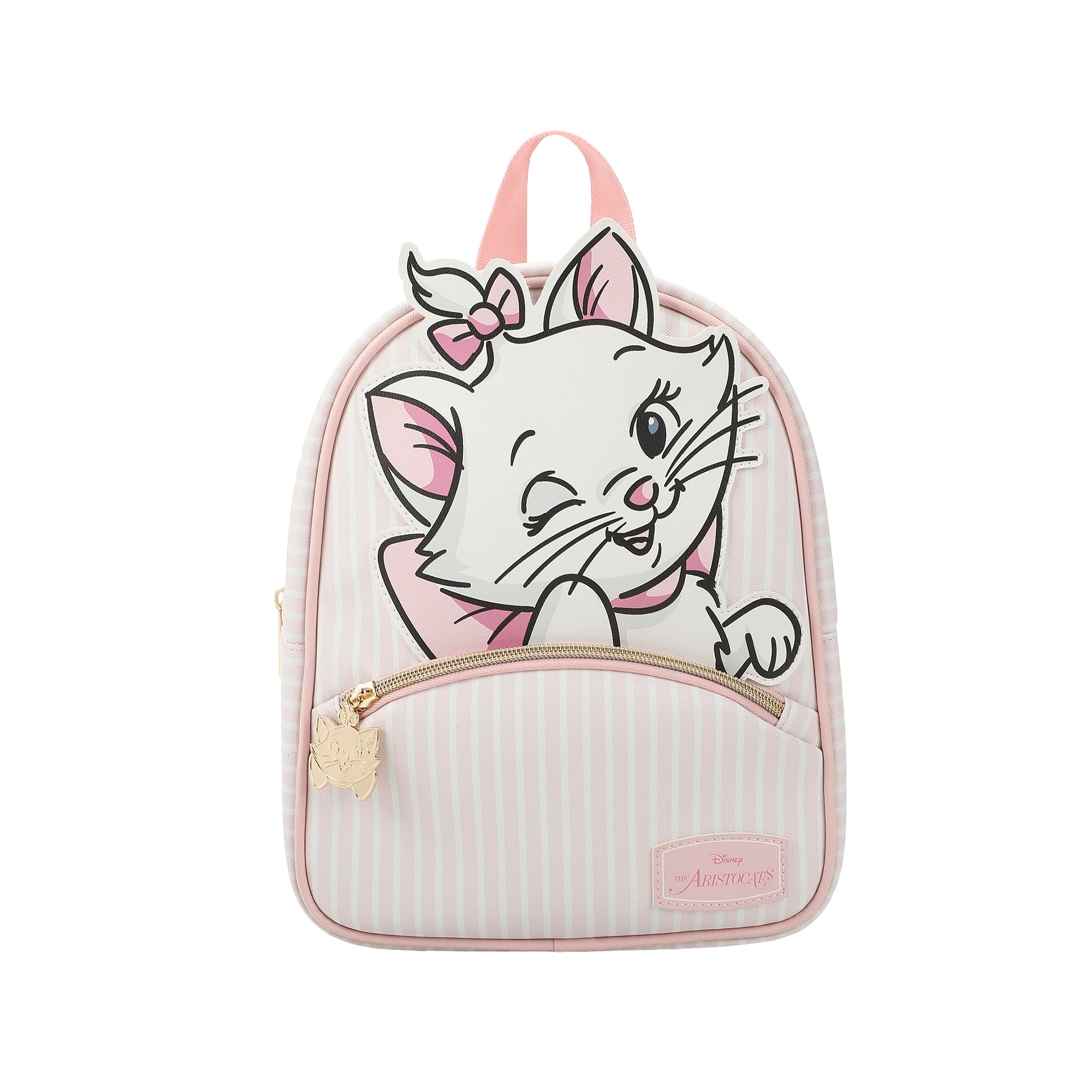 Disney Aristocats Marie Winking Pink & White 10.5" Mini PU Backpack