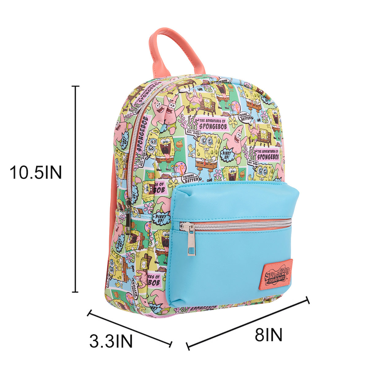 Spongebob Squarepants Character All-Over Print 11” Mini Backpack