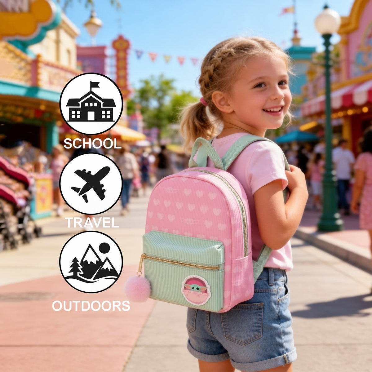 The Mandalorian Corduroy Mini Backpack for Kids