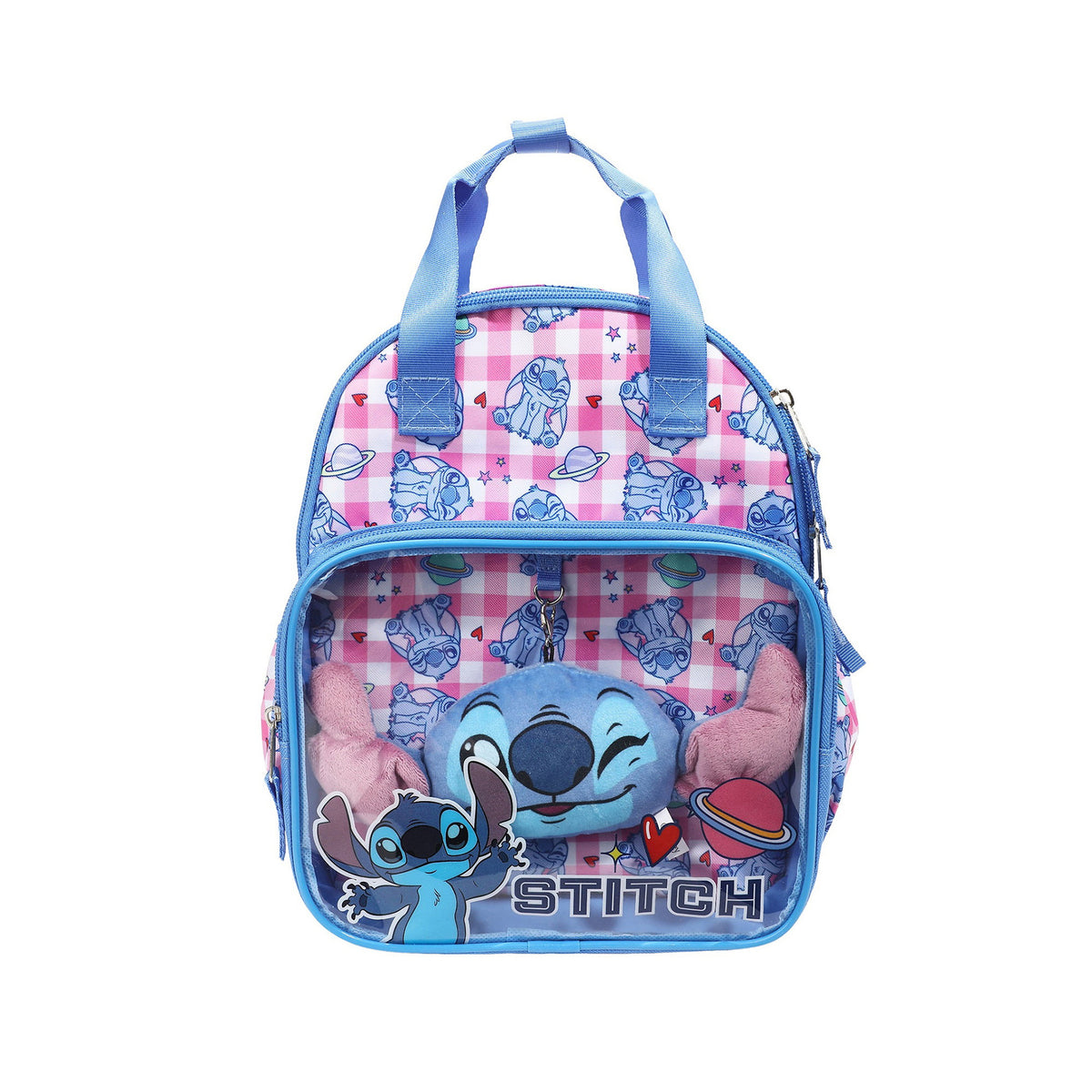 Lilo & Stitch Girls Mini Backpack with Plush Keychain