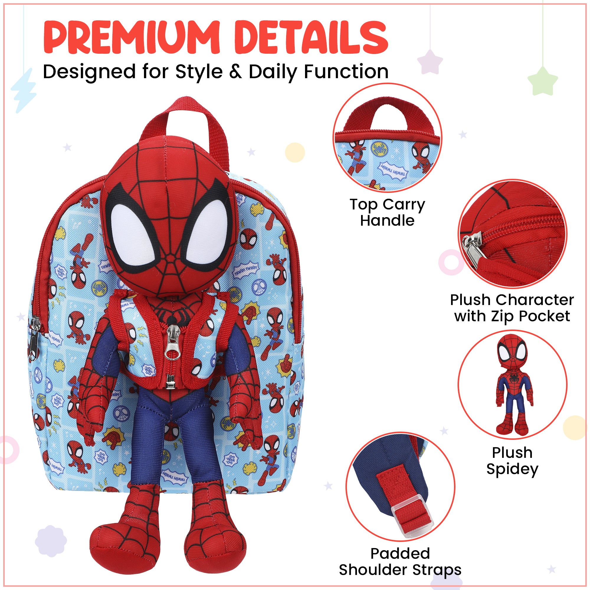 Spidey & His Amazing Friends Plush Spidey & 10" Backpack