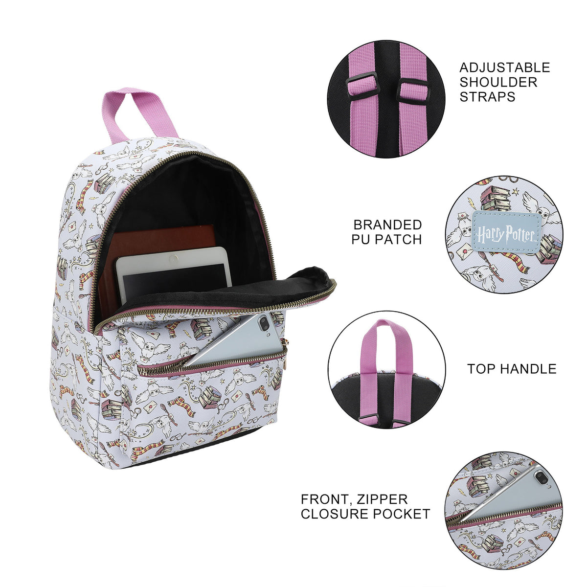 Harry Potter Hedwig 11-Inch Mini Backpack for Kids
