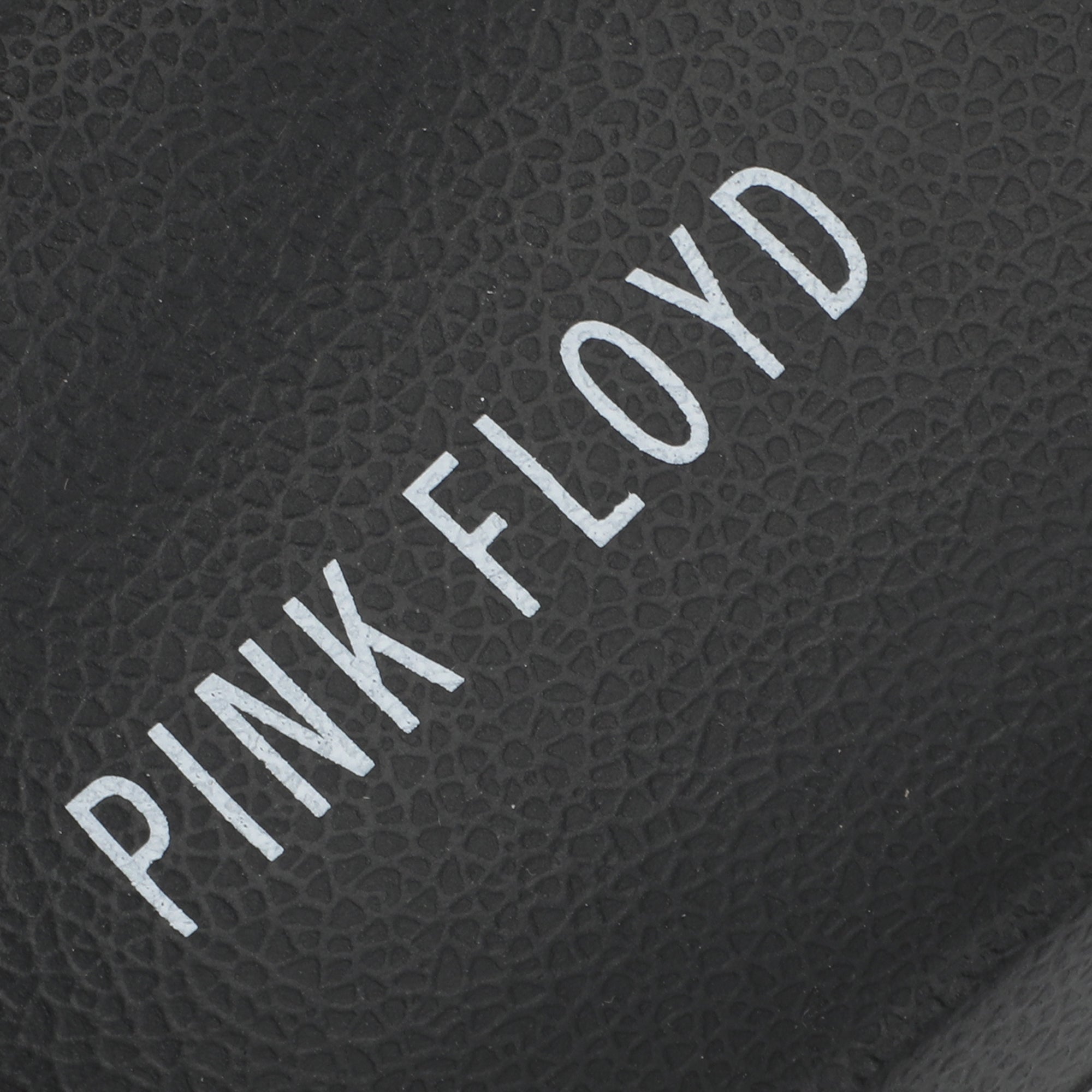 Pink Floyd Dark Side Of The Moon Triangle Artwork On Rainbow Straps Women's Black Slide Sandals