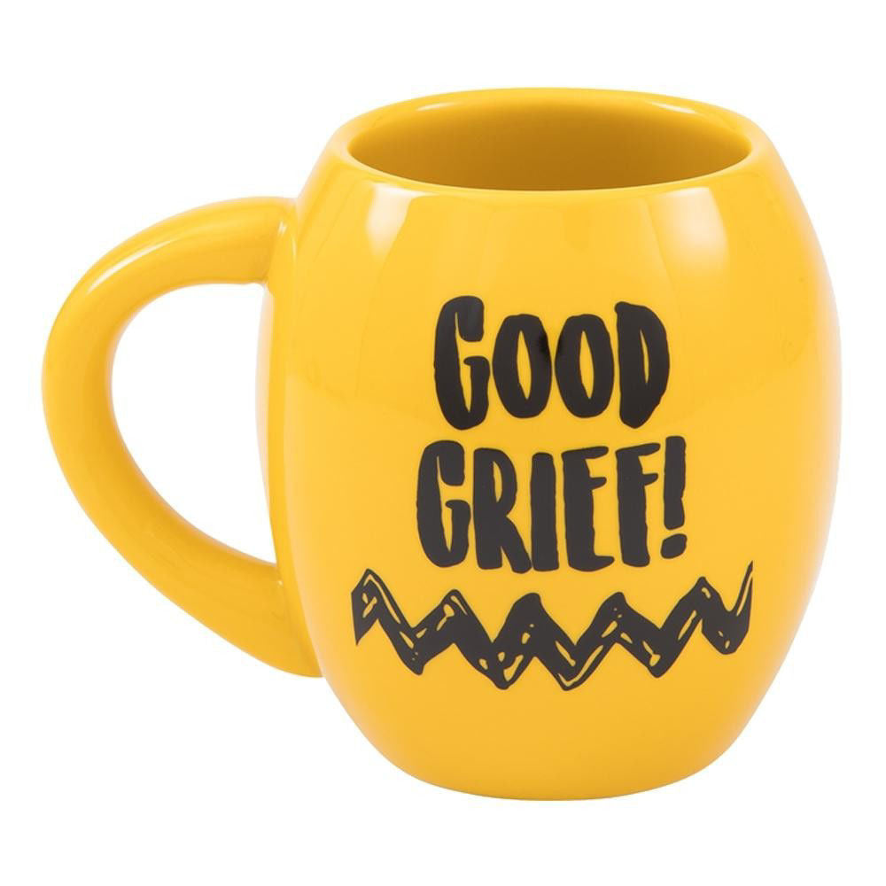 Vandor Peanuts Charlie Brown 18-Ounce Oval Ceramic Mug