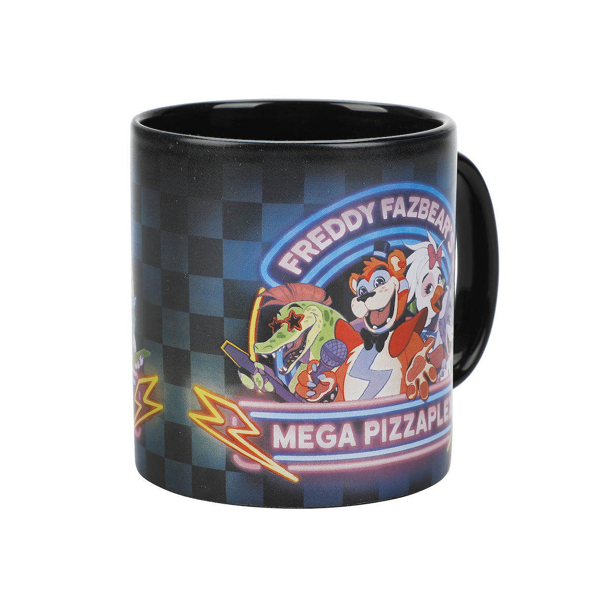 Five Nights At Freddy's Freddy Fazbear's Mega Pizza Plex 16 oz Black Ceramic Mug