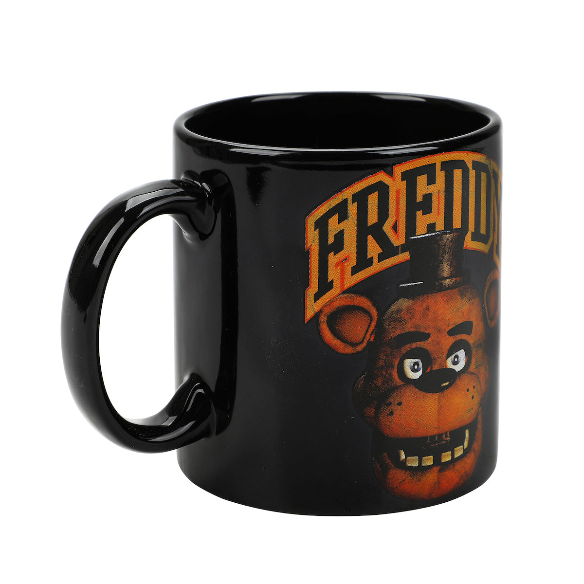 Five Nights At Freddy's Freddy 16 Oz Black Ceramic Mug