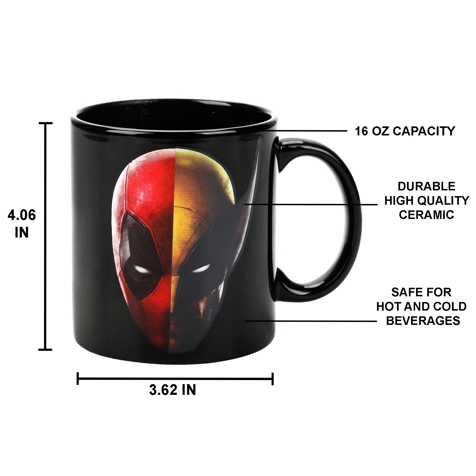 Deadpool & Wolverine Best Bubs 16 Oz Black Heat-Reactive Ceramic Mug