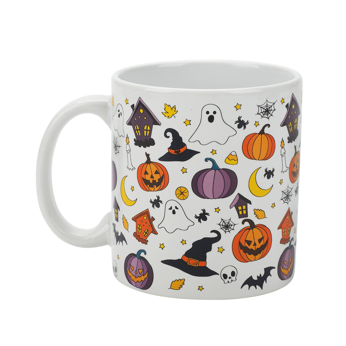 Halloween Ghosts & Scary Icons 2-Pack 16 Oz Ceramic Mugs