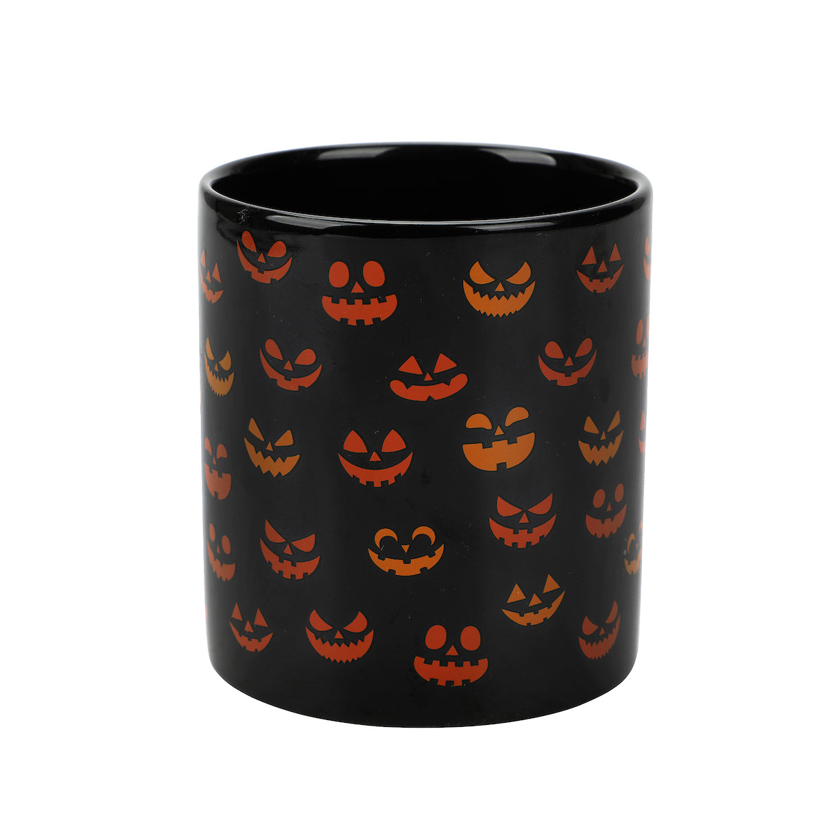 Halloween Skulls & Jack-o'-Lantern Faces 2-Pack 16 Oz Ceramic Mugs