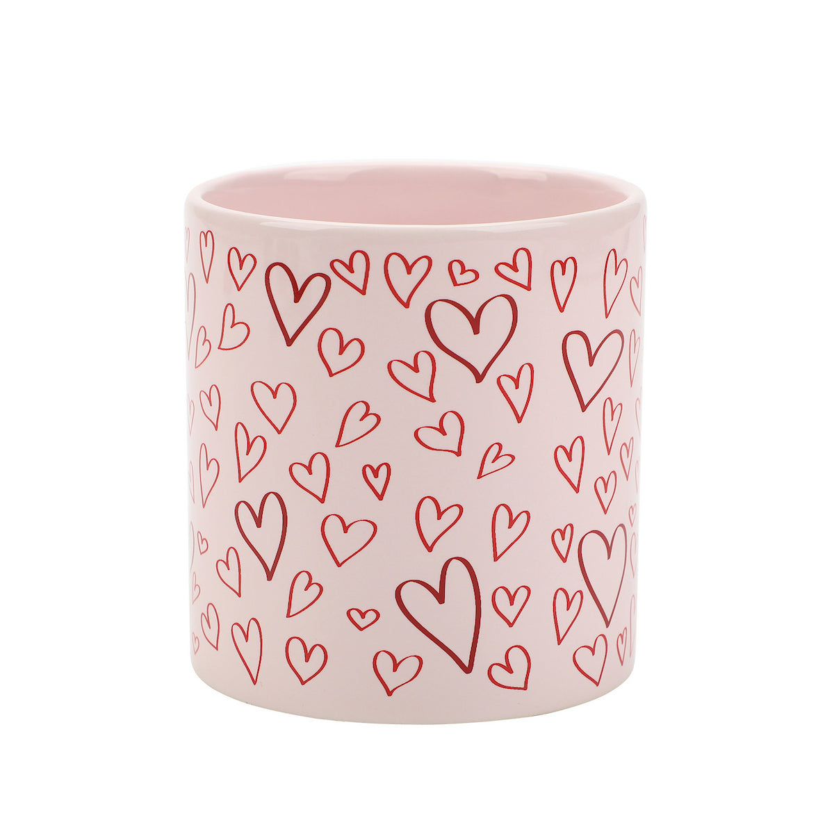 Hearts Pink 16 Oz Ceramic Mug