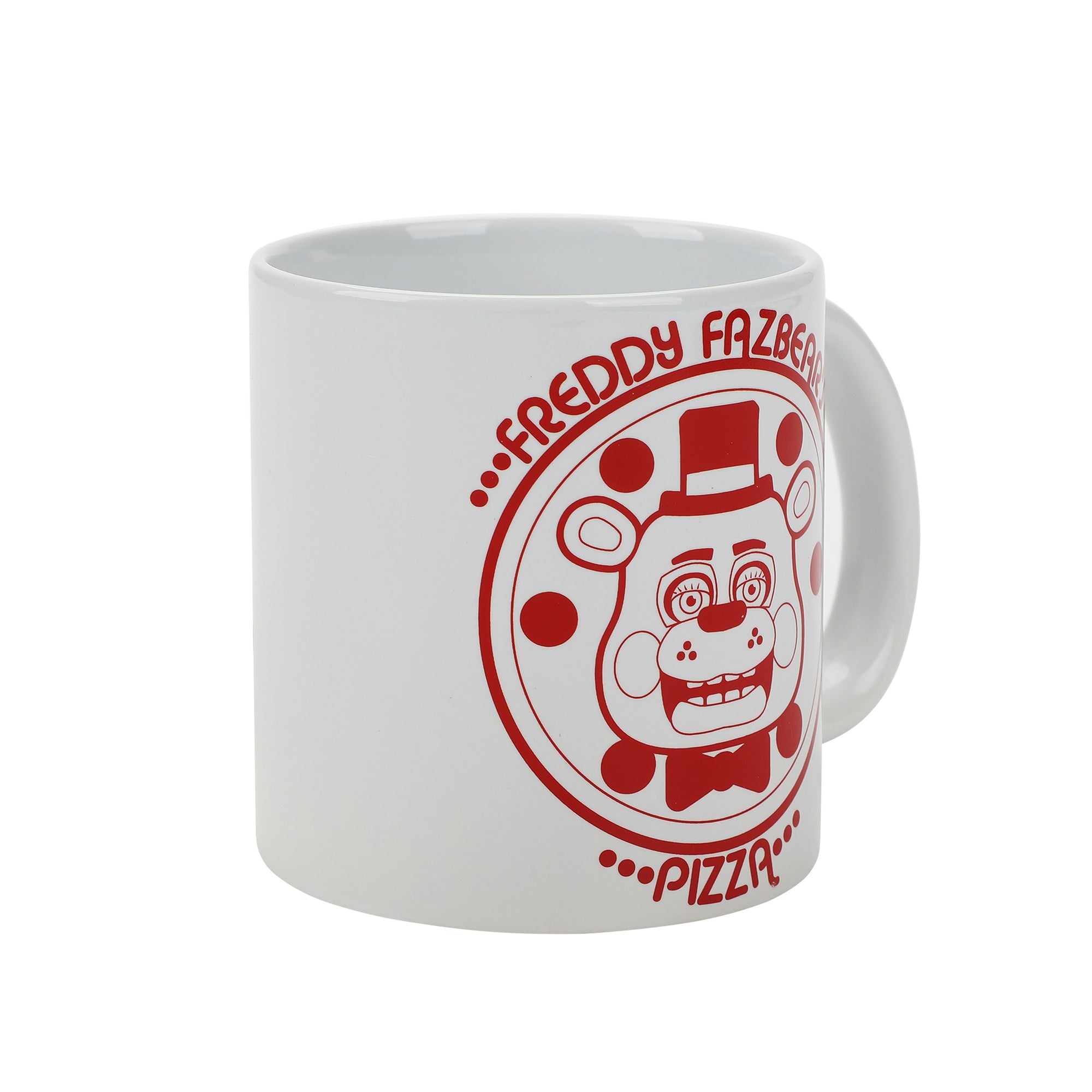 Five Nights At Freddy's Freddy Fazbear's Pizza Let's Eat White 16 Oz Ceramic Mug