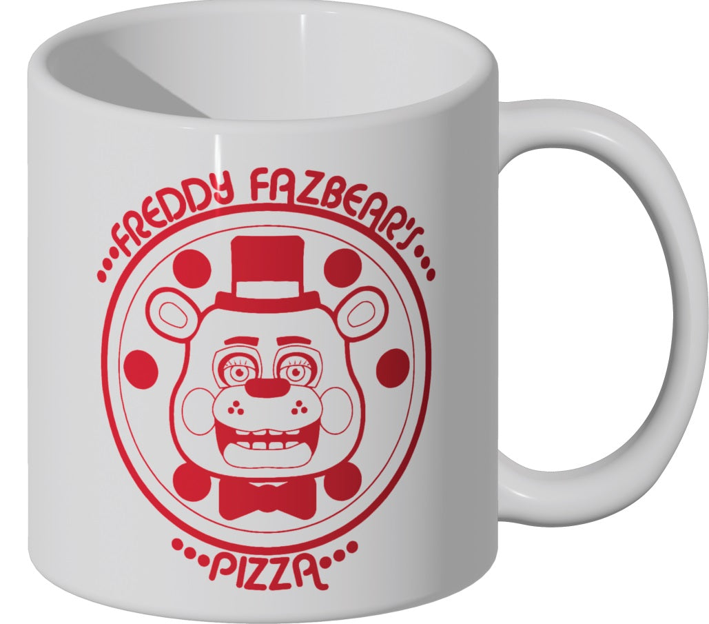 Five Nights At Freddy's Freddy Fazbear's Pizza Let's Eat White 16 Oz Ceramic Mug