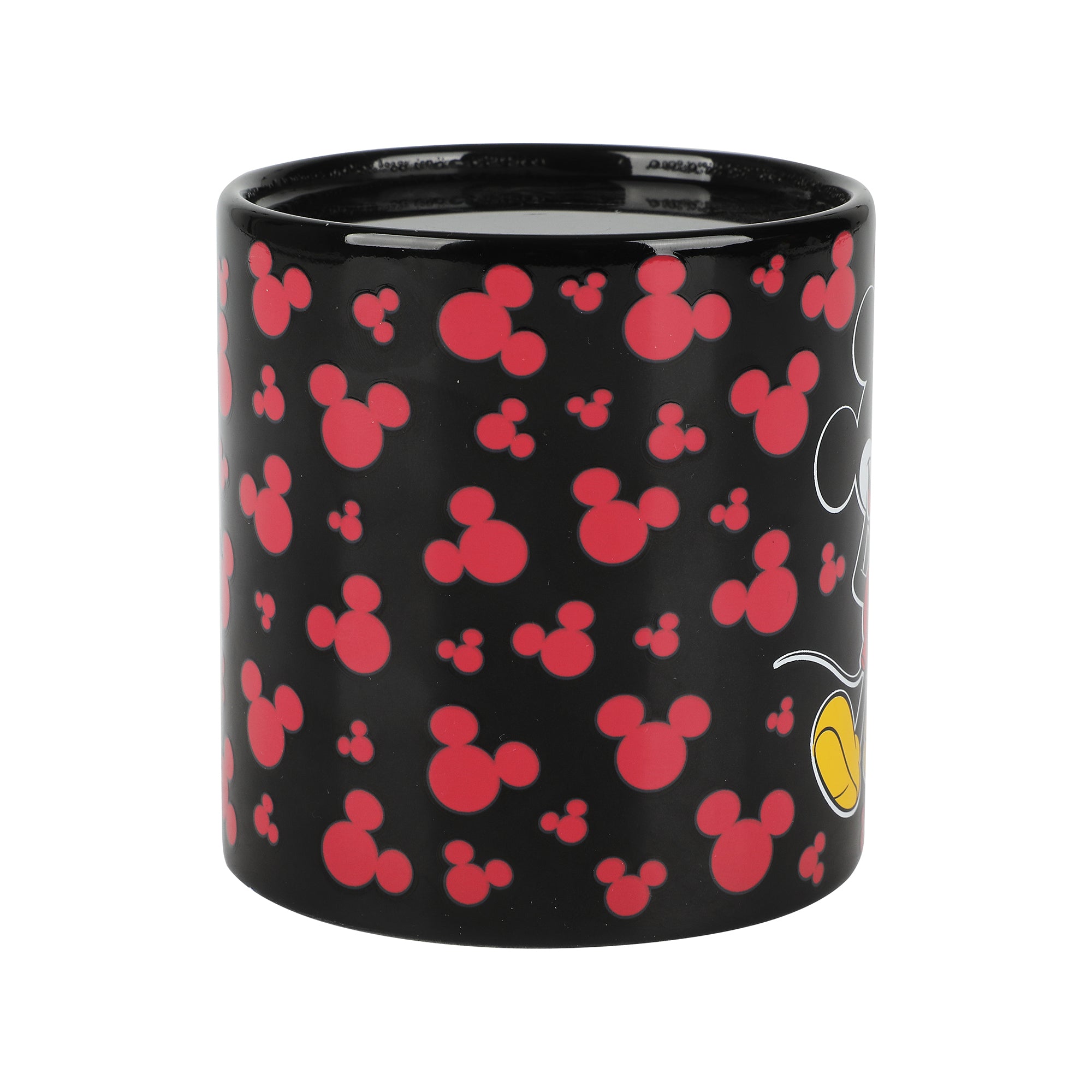 Disney Mickey Mouse Ears 16 Oz Black Heat Reactive Color Changing Ceramic Mug