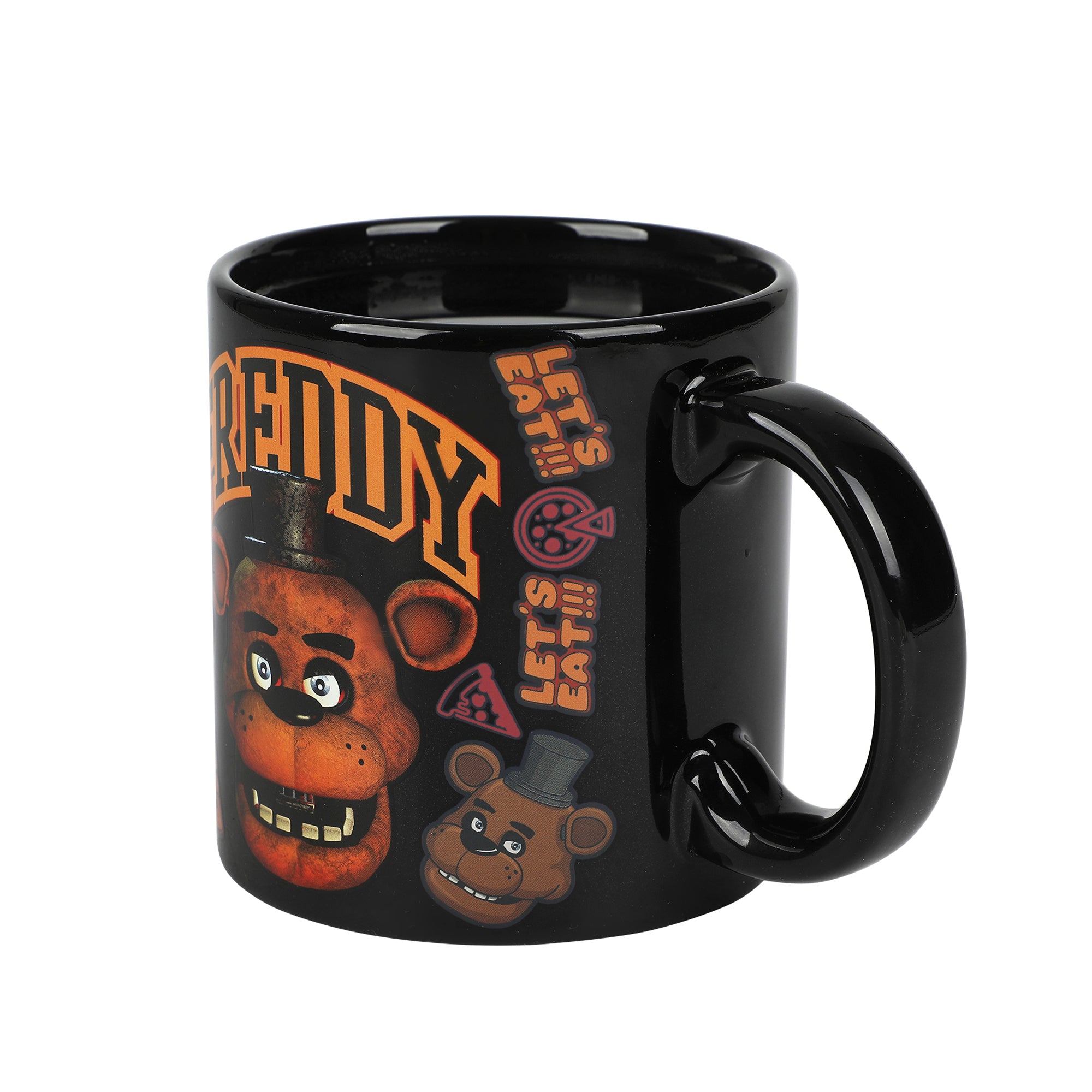 Five Nights At Freddy's Let's Eat 16 Oz Heat-Reactive Black Ceramic Mug