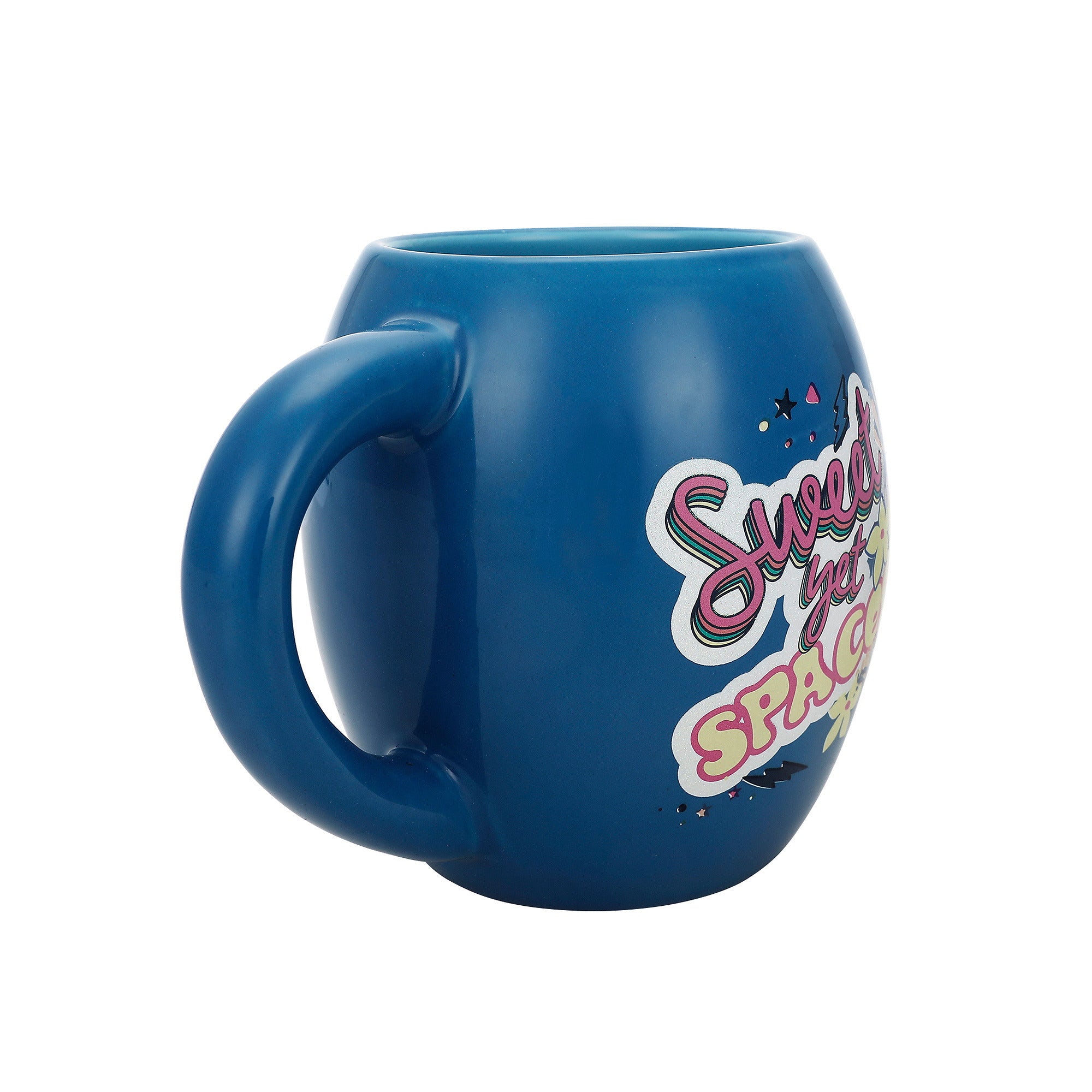 Lilo & Stitch Blue Ceramic Coffee Mug 18 oz Oval Mug for Hot Drinks