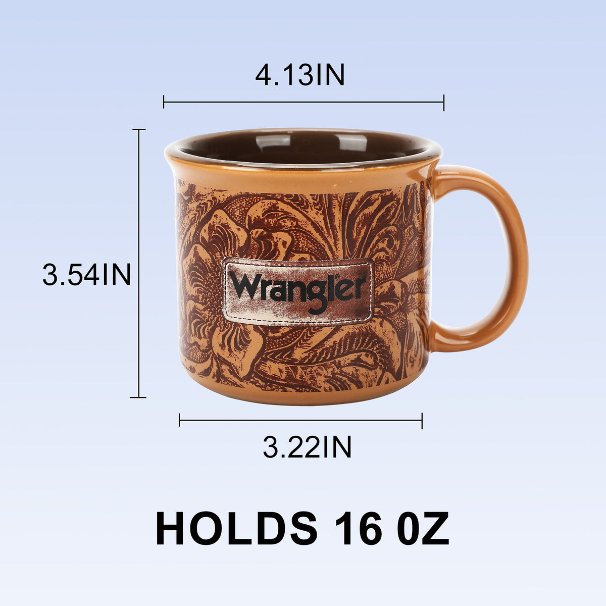 Wrangler Camper Style Ceramic Coffee Mug 16 oz