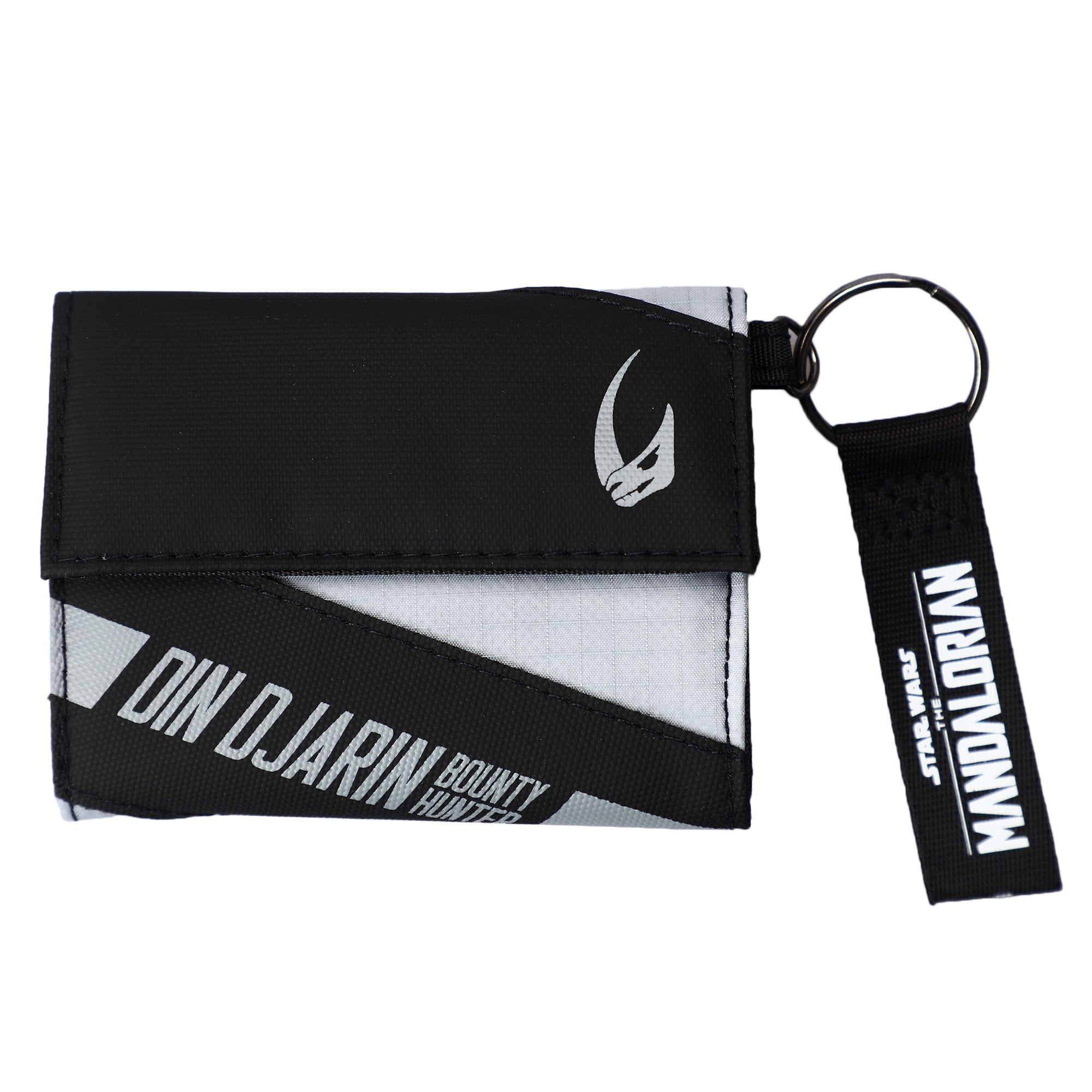 Din Djarin The Mandalorian Men's Tri-fold Wallet with Keychain Clip