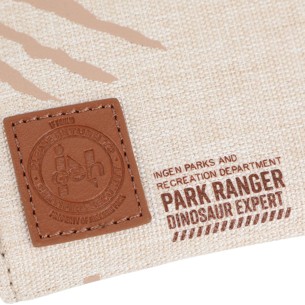 Jurassic Park Khaki Logo L-Zip Wallet
