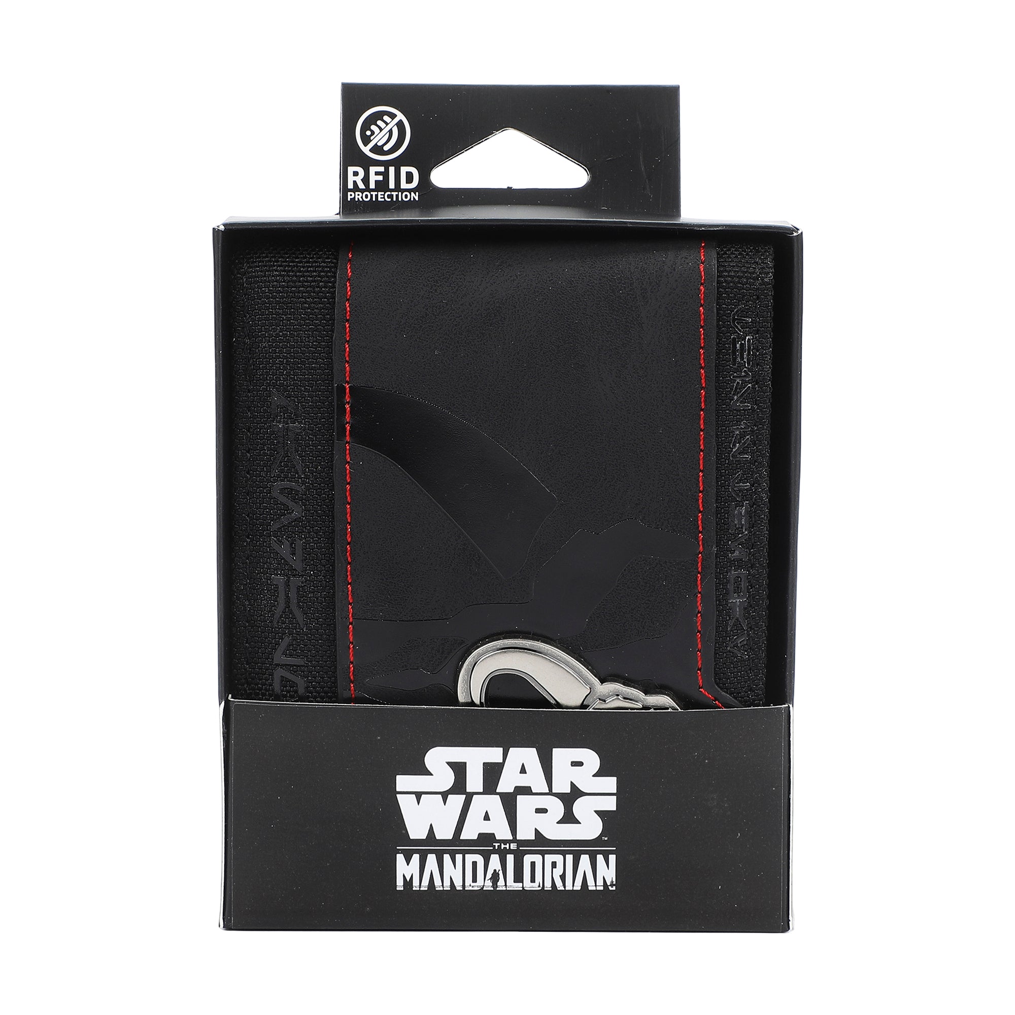 Star Wars The Mandalorian Bantha Skull Crest 3.5” Black Bifold Card Wallet