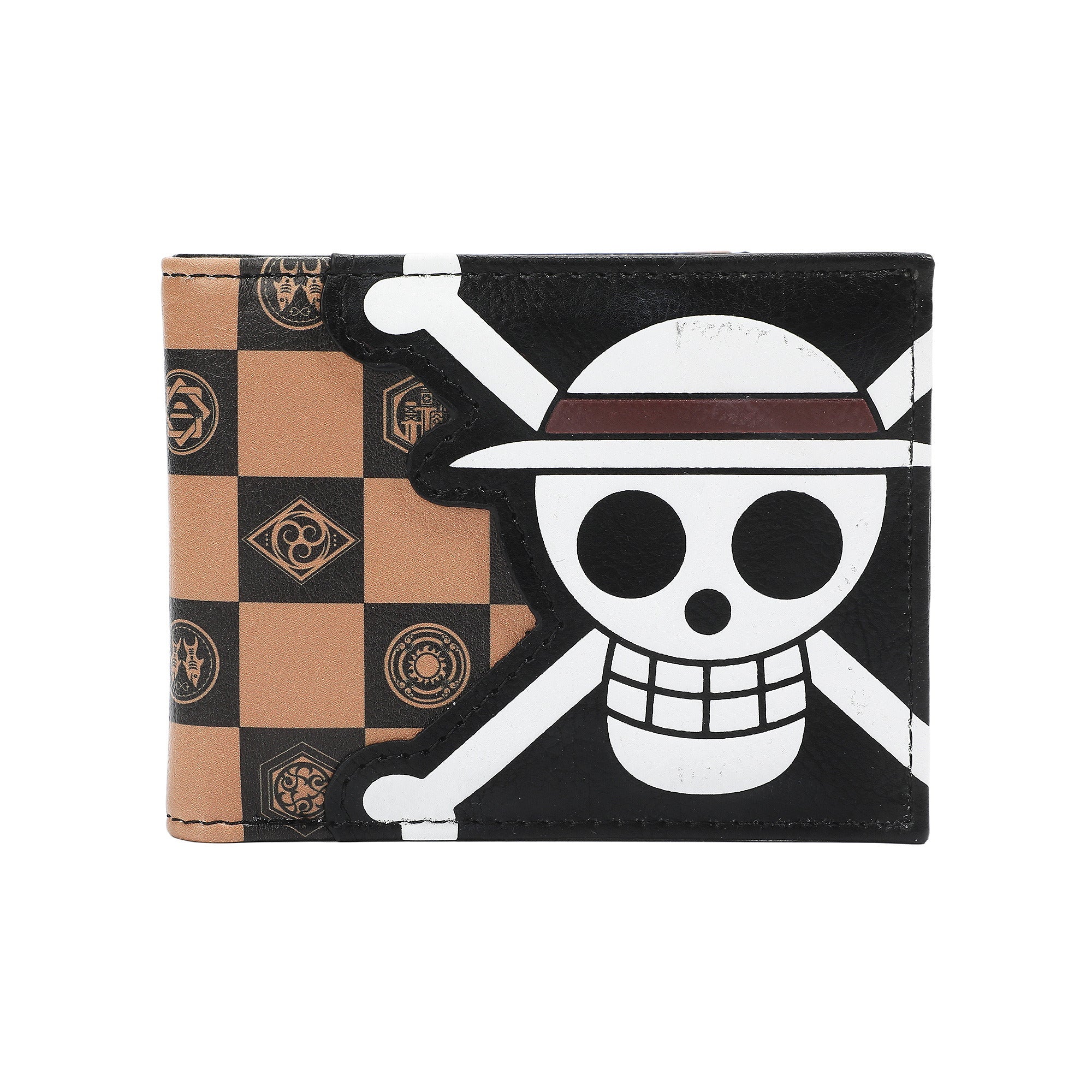 One Piece Jolly Roger AOP PU Bifold Wallet for Men